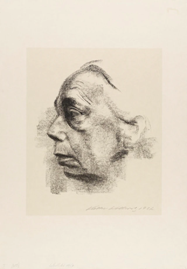 329 Käthe Kollwitz "Selbstbildnis im Profil". 1927.