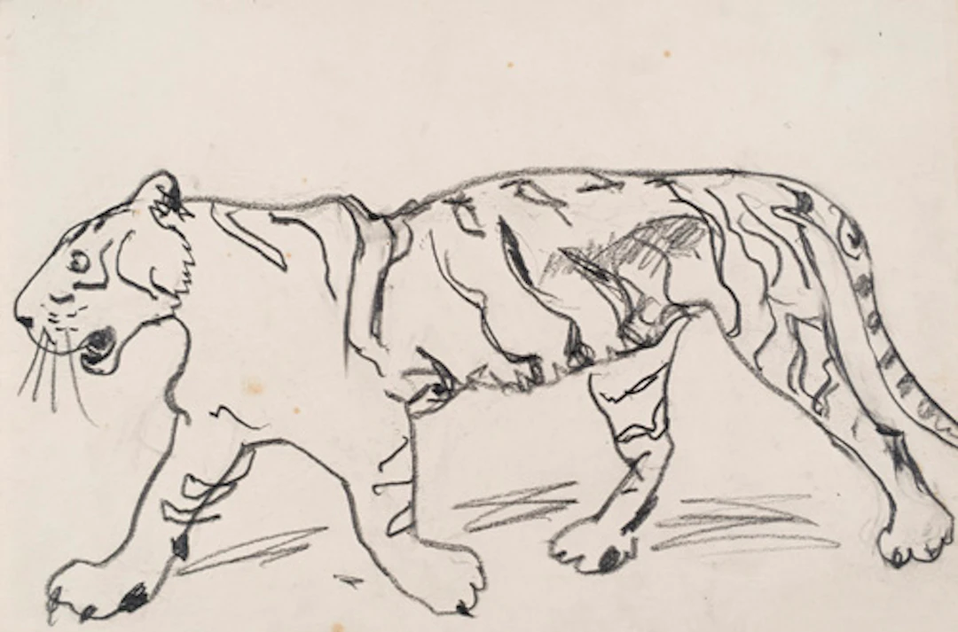 347 Carl Lohse, Laufender Tiger / Männlicher Akt in Bewegung / Weiblicher