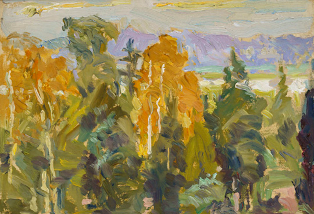 212 Otto Westphal "Dresden Loschwitz. Blick nach Blasewitz im Herbst". 1967.
