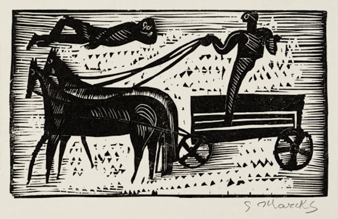 535 Gerhard Marcks "Mythisches Gespann" / "Stierkampf IV" / . 1922 (1971)/1950.