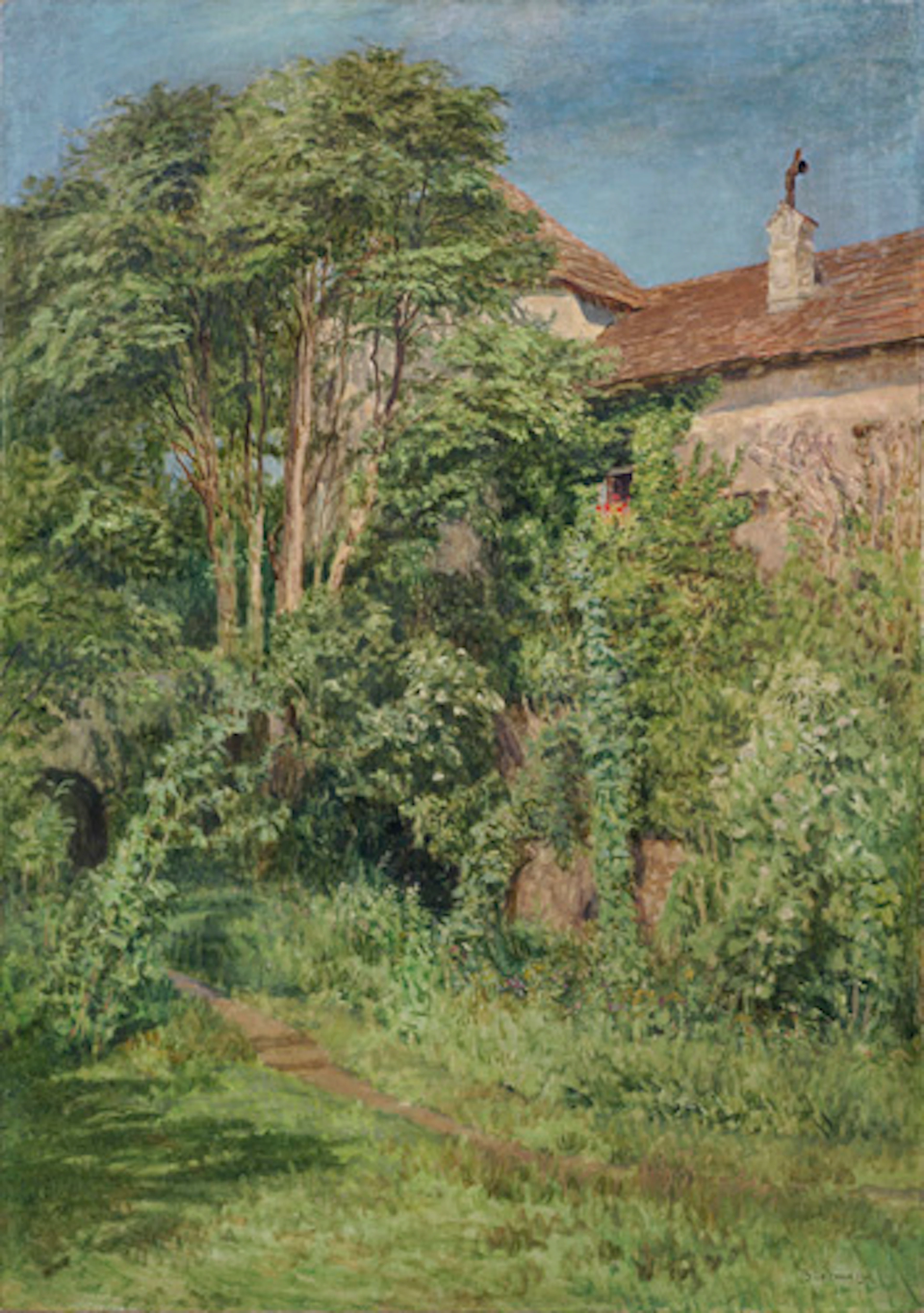 076 Thomas Leitner, Am Gutshaus. 1914.
