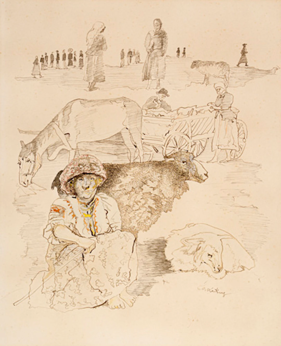 507 Edmund Kesting, Sitzende Schäferin. 1942.
