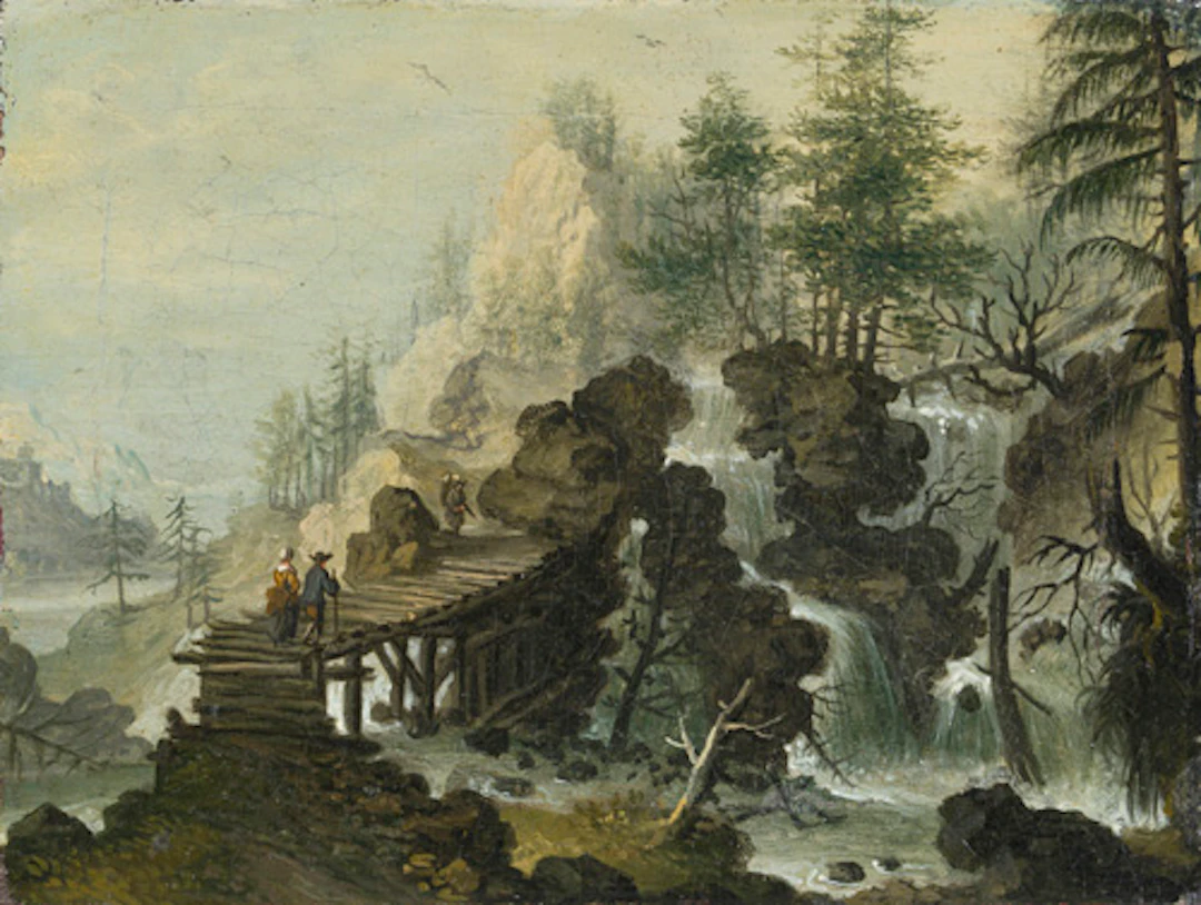 007 Simon Joseph von Bemmel (zugeschr. / Malerfamilie Bemmel), Gebirgslandschaft