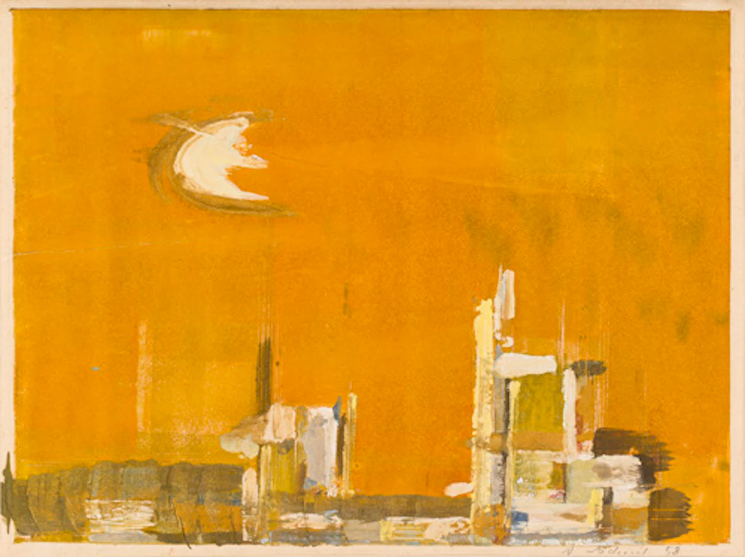 523 Wilhelm Lachnit, Abend über Dresden. 1958.