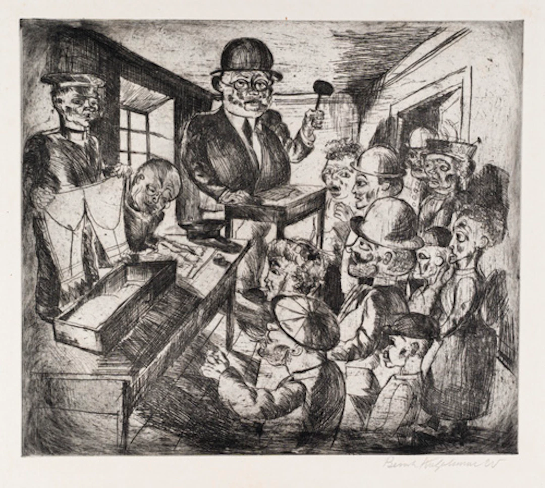 333 Bernhard Kretzschmar "Auktion". 1920.