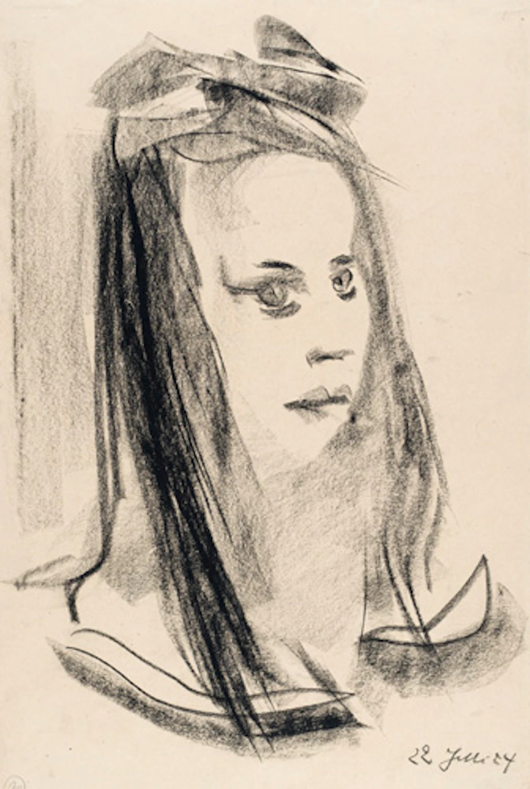 373 Alice Sommer, Mädchen mit Schleife. 1924.