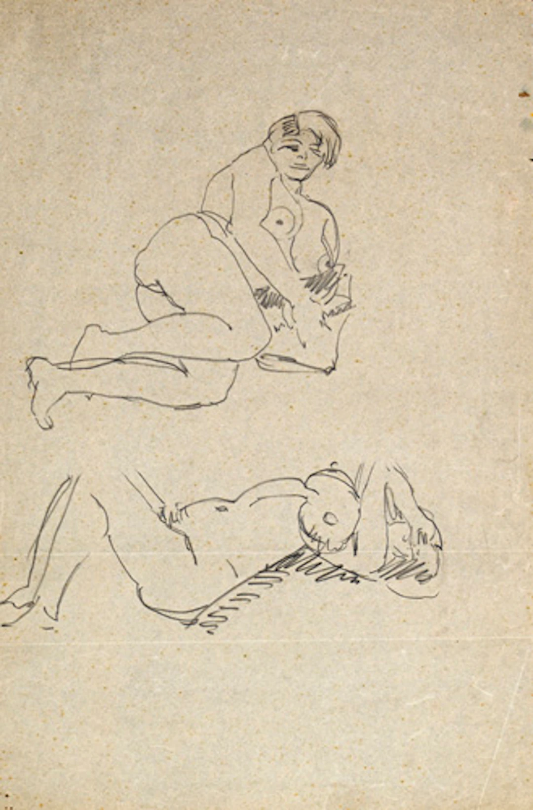 377 Georg Tappert, Betty – Liegender weiblicher Akt. 1913.
