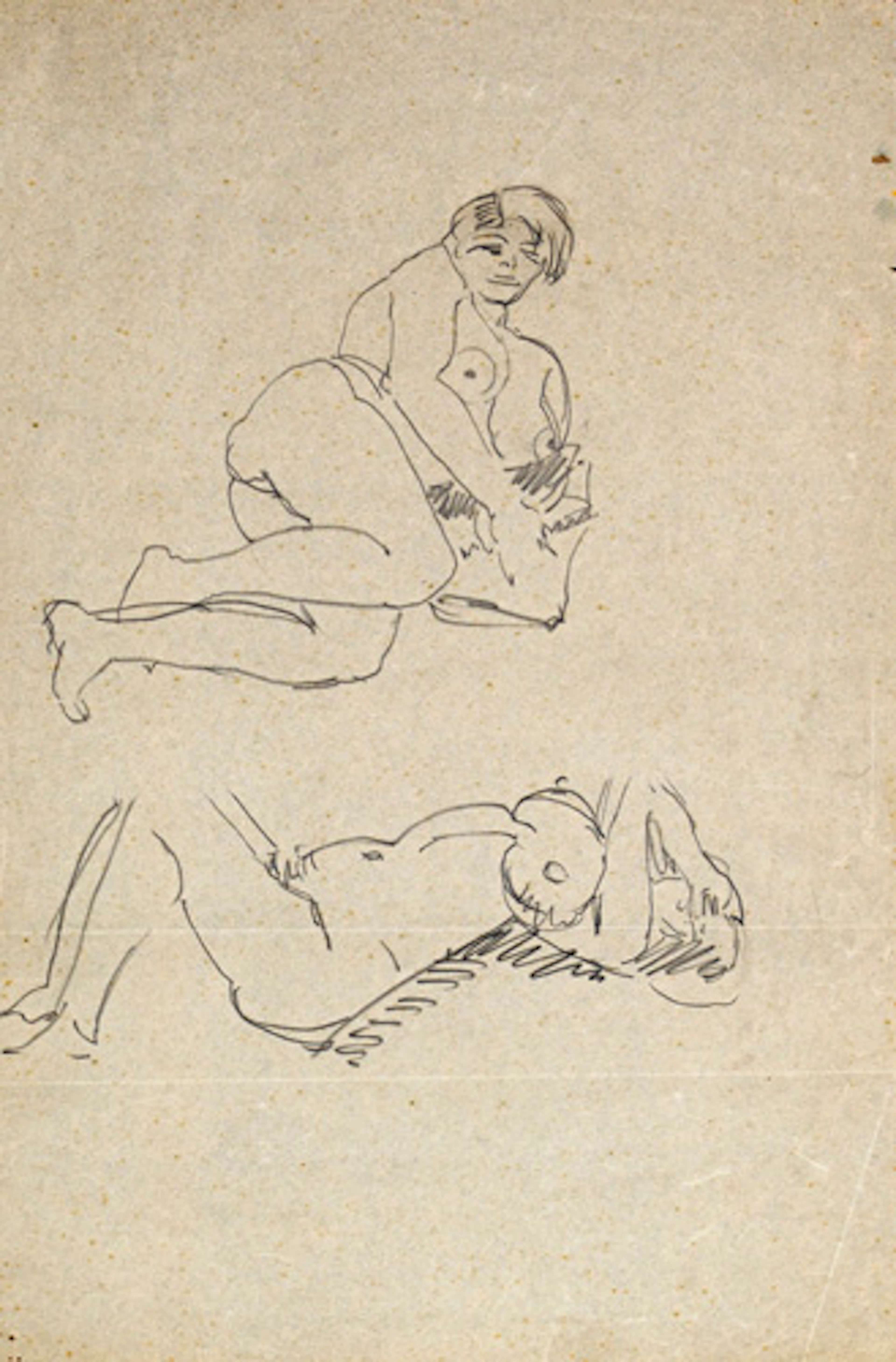 377 Georg Tappert, Betty – Liegender weiblicher Akt. 1913.