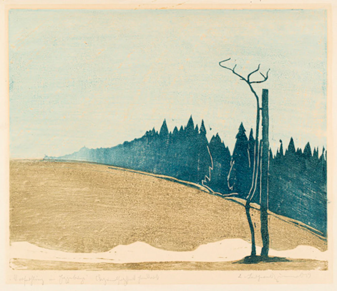 264 Erich Buchwald-Zinnwald "Vorfrühling im Erzgebirge". 1919.