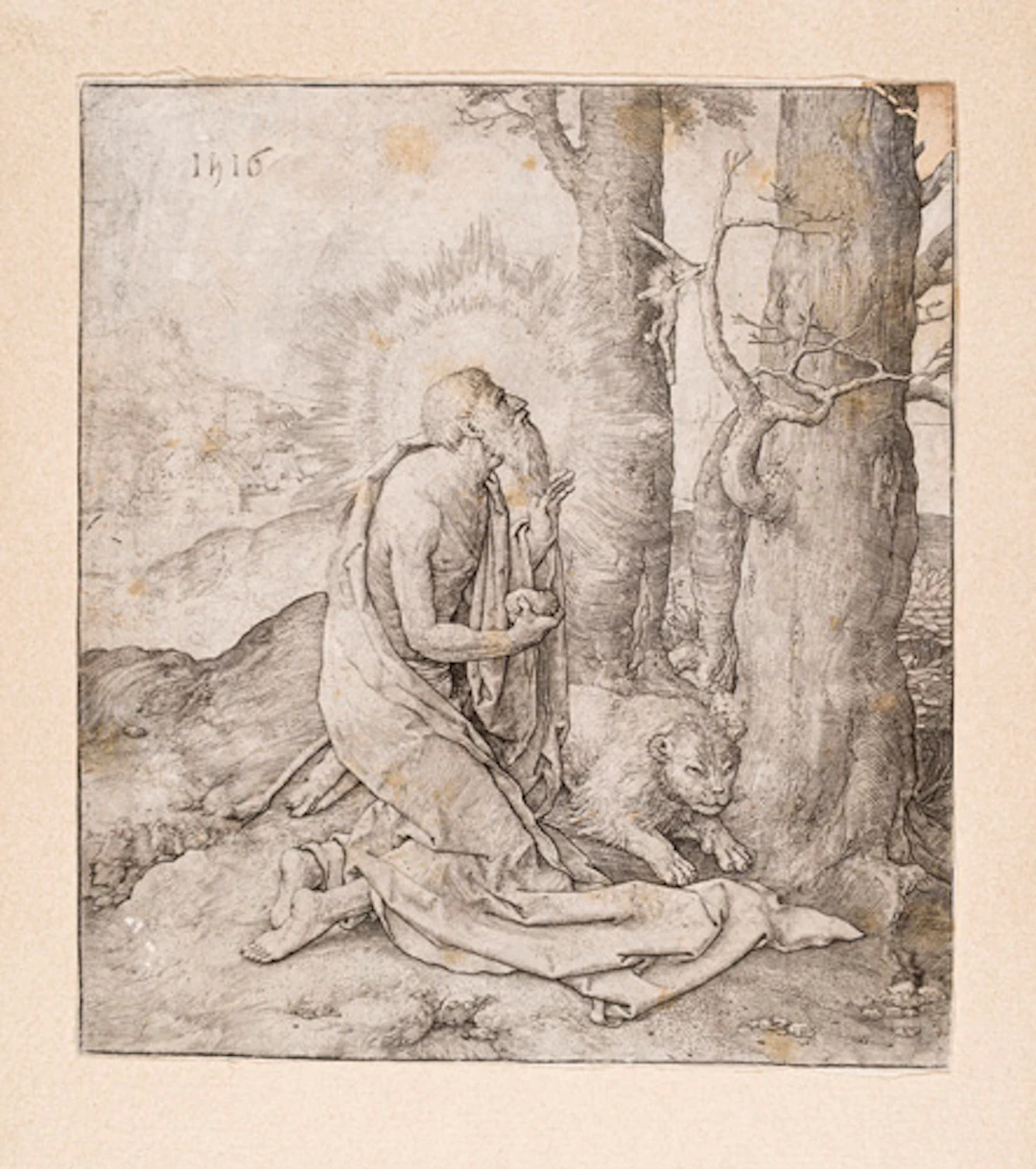 225 Lucas van Leyden "Der heilige Hieronymus in der Wüste". 1516.