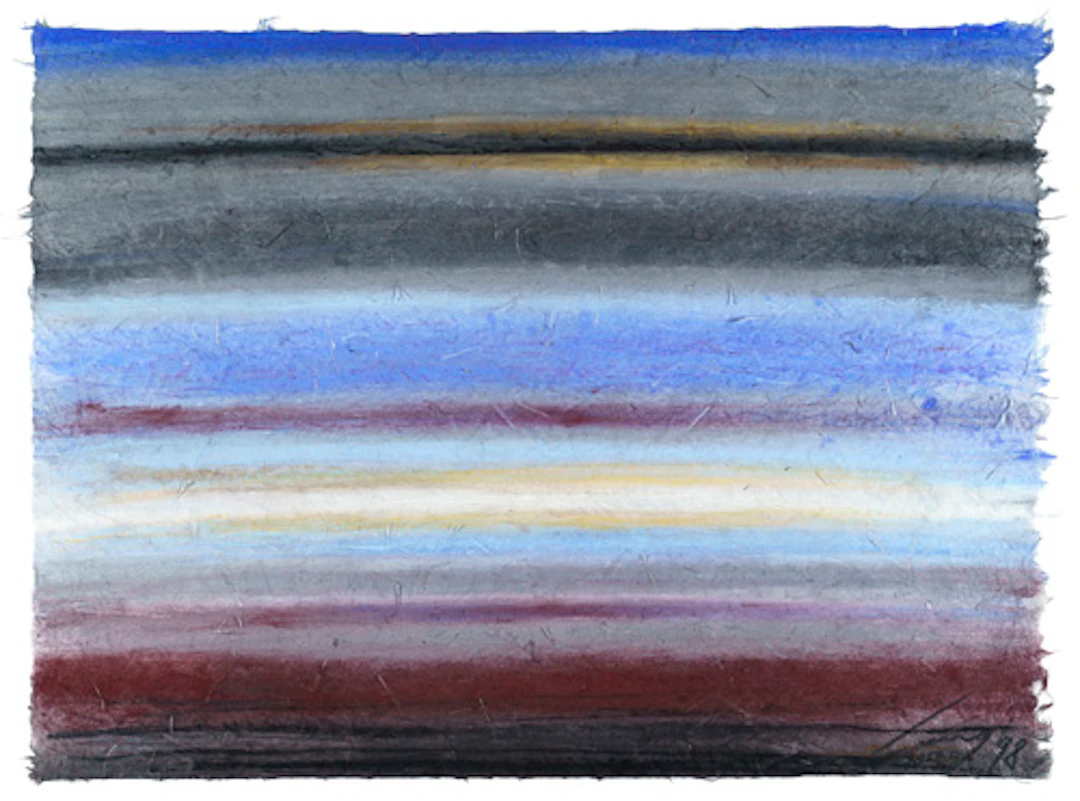 524 Christian Lang, Abendstimmung / Gelbes Kreuz / Surreale Landschaft. 1998.