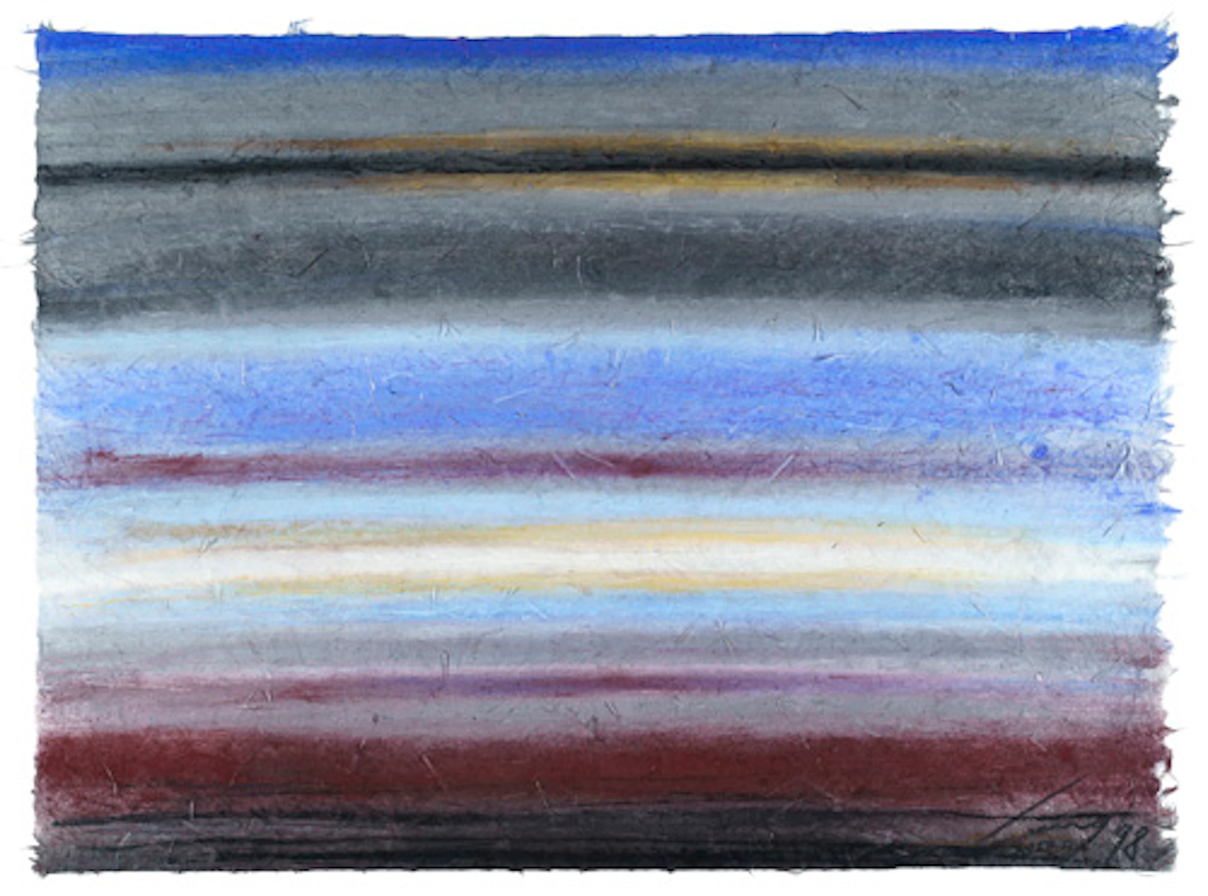 524 Christian Lang, Abendstimmung / Gelbes Kreuz / Surreale Landschaft. 1998.