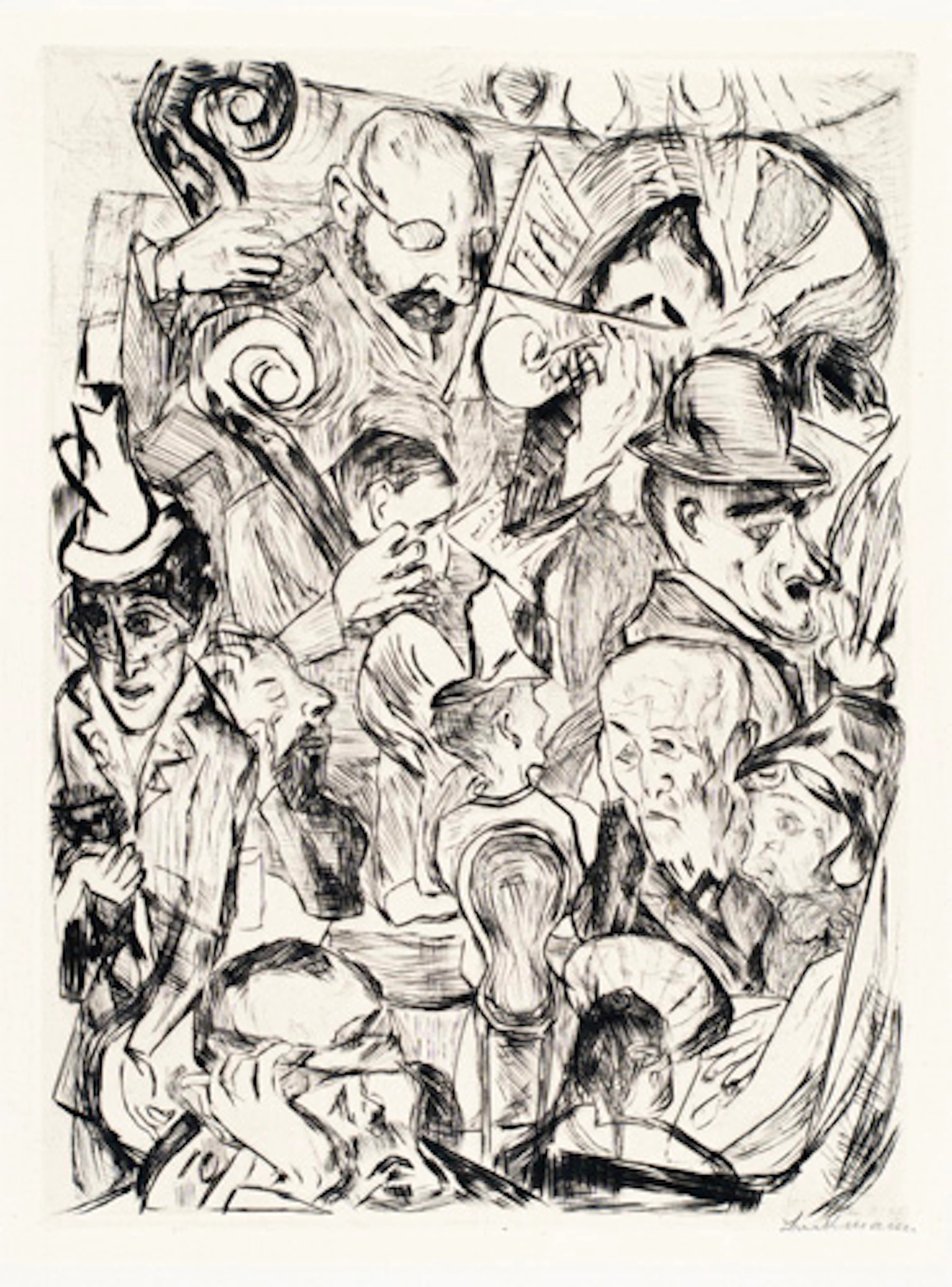 255 Max Beckmann "Cafémusik". 1918.