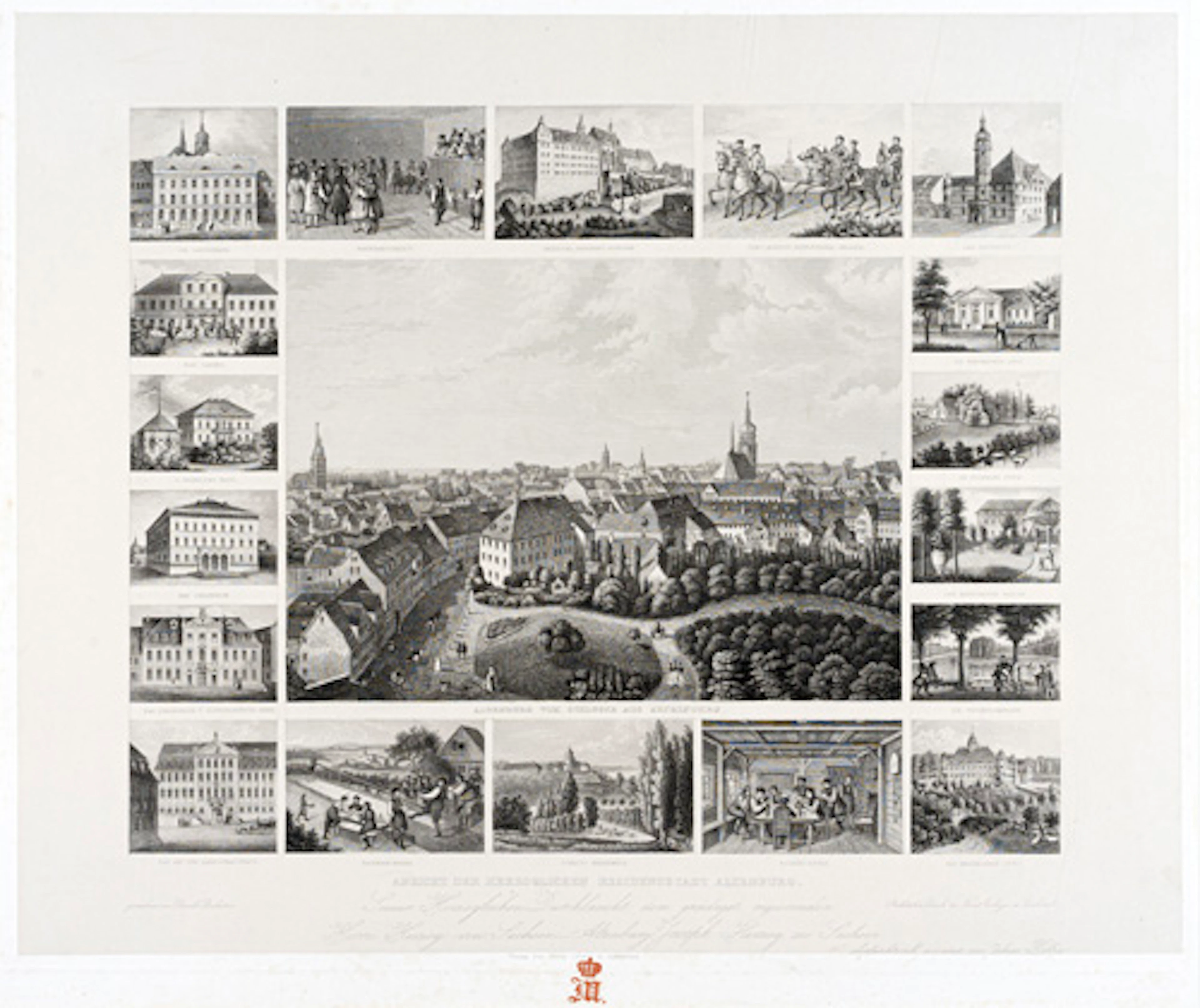 236 Bernhard Bechstein (Zeichner der Vorlage) "Ansicht der Herzoglichen