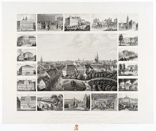 236 Bernhard Bechstein (Zeichner der Vorlage) "Ansicht der Herzoglichen
