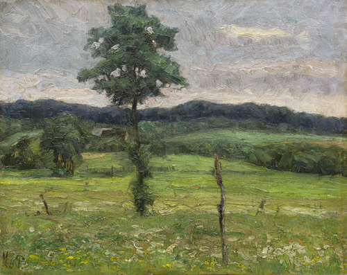 031 Margarete von Baczko, Landschaft bei Weimar (?). Wohl um 1900.