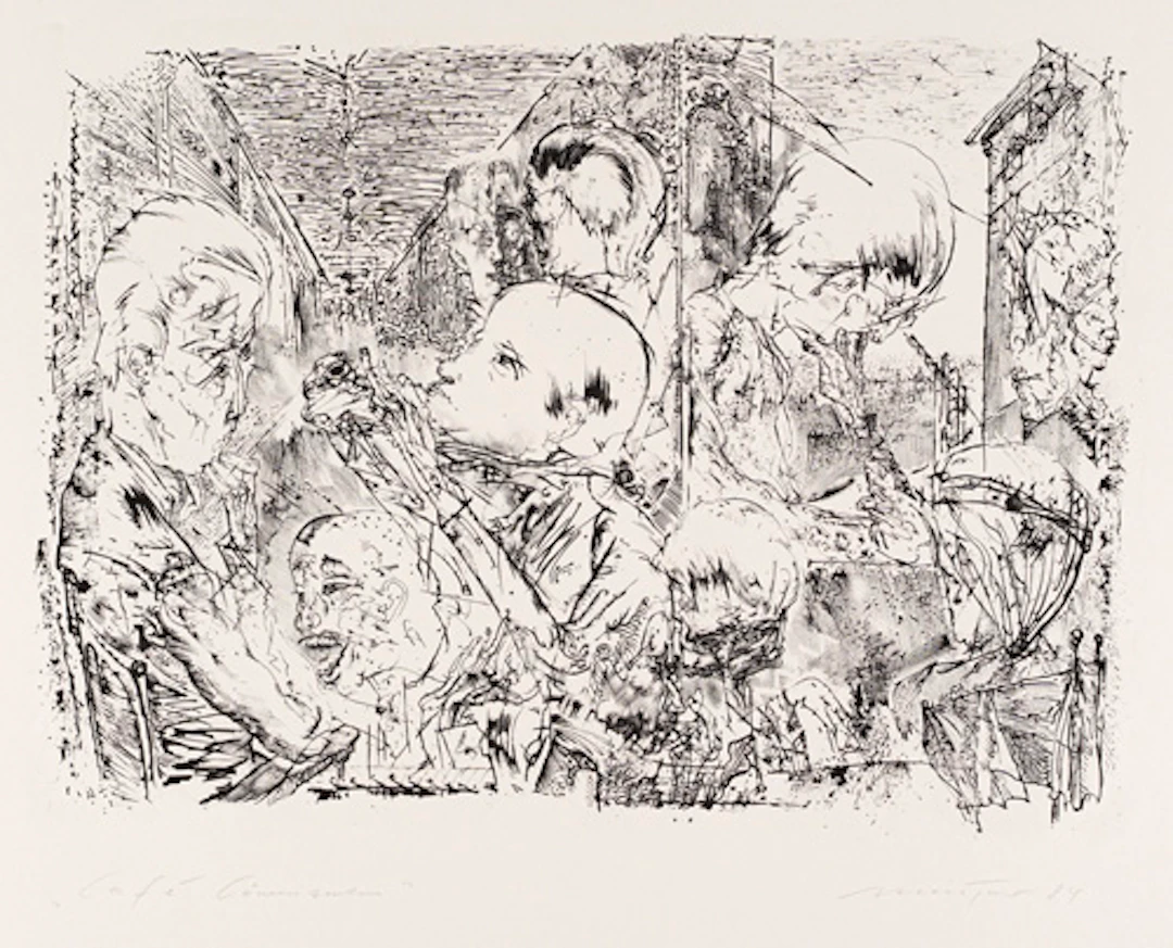 550 Rolf Münzner "Café Löwenzahn" / "Quichotterie". 1984.