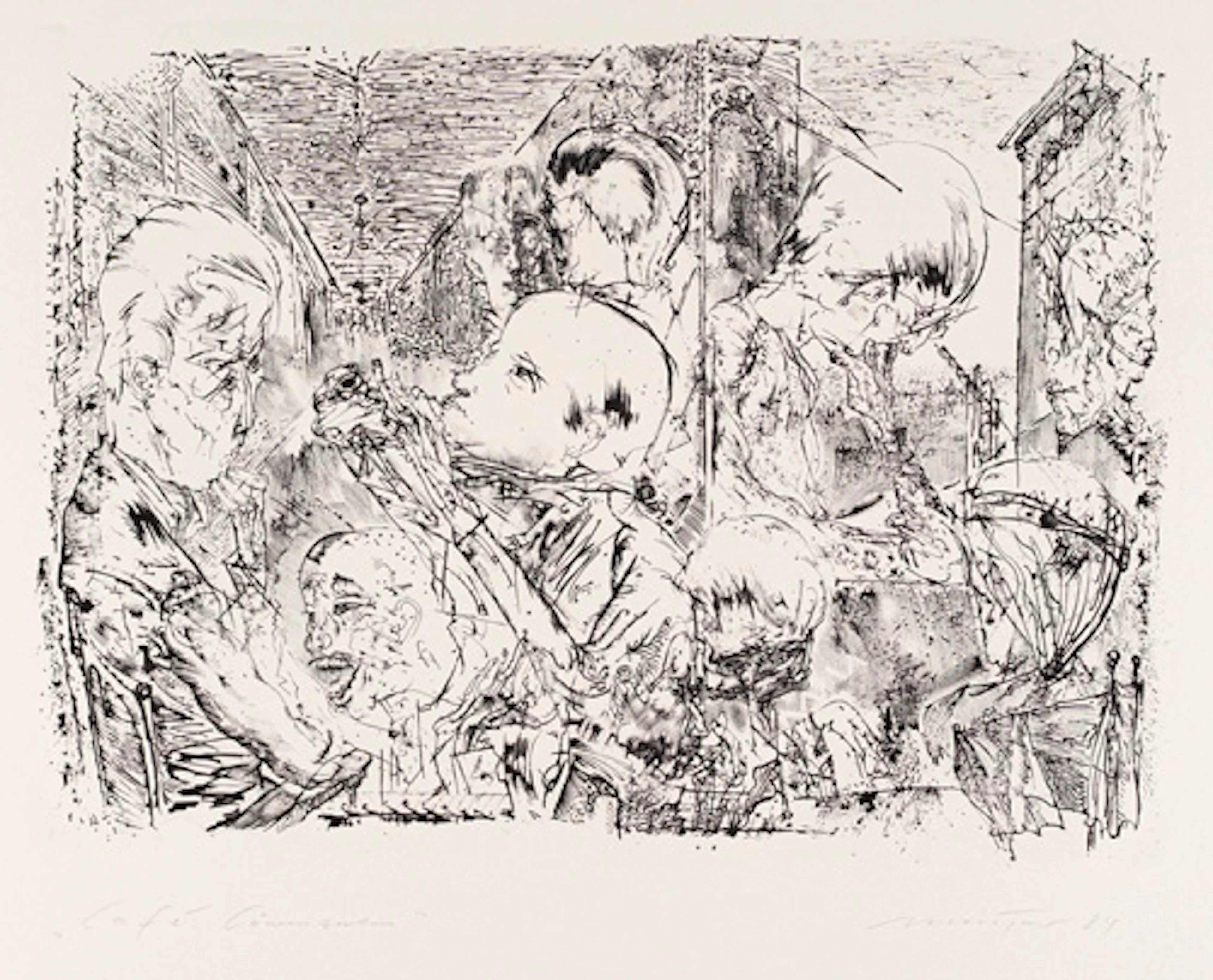550 Rolf Münzner "Café Löwenzahn" / "Quichotterie". 1984.
