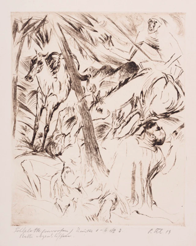 316 Paul Kleinschmidt, Szene aus Don Quijote. 1919.