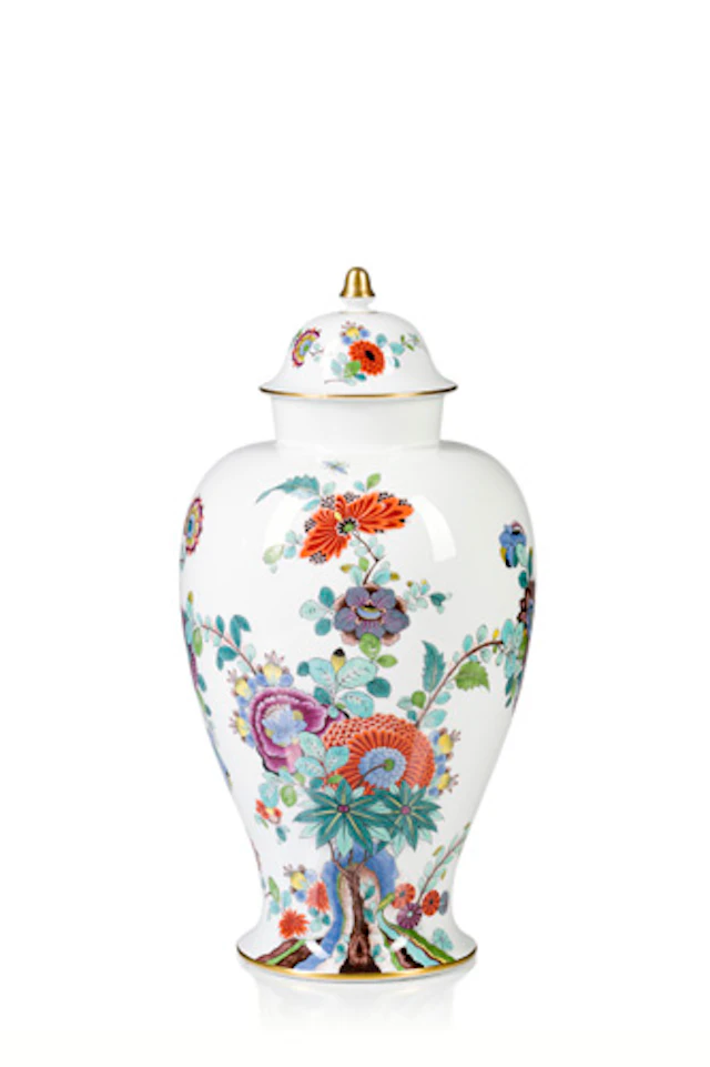 699 Deckelvase "Alte indische Blumenmalerei". Meissen. Späte 1930er Jahre.