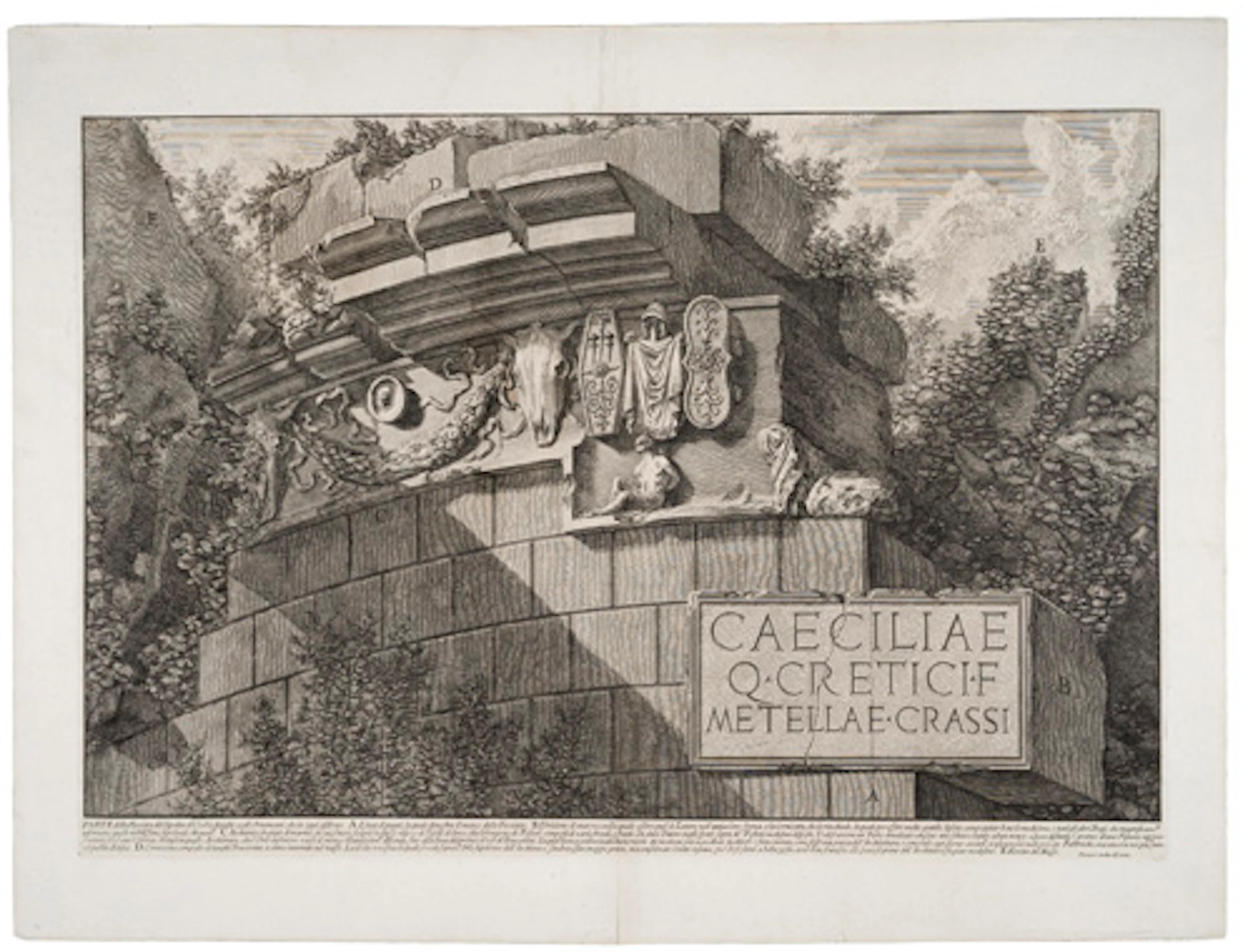 226 Giovanni Battista Piranesi "Parte della Facciata del Sepolero