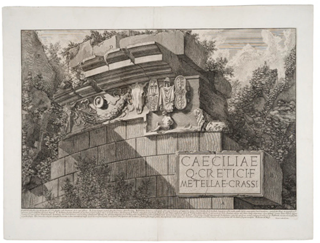226 Giovanni Battista Piranesi "Parte della Facciata del Sepolero