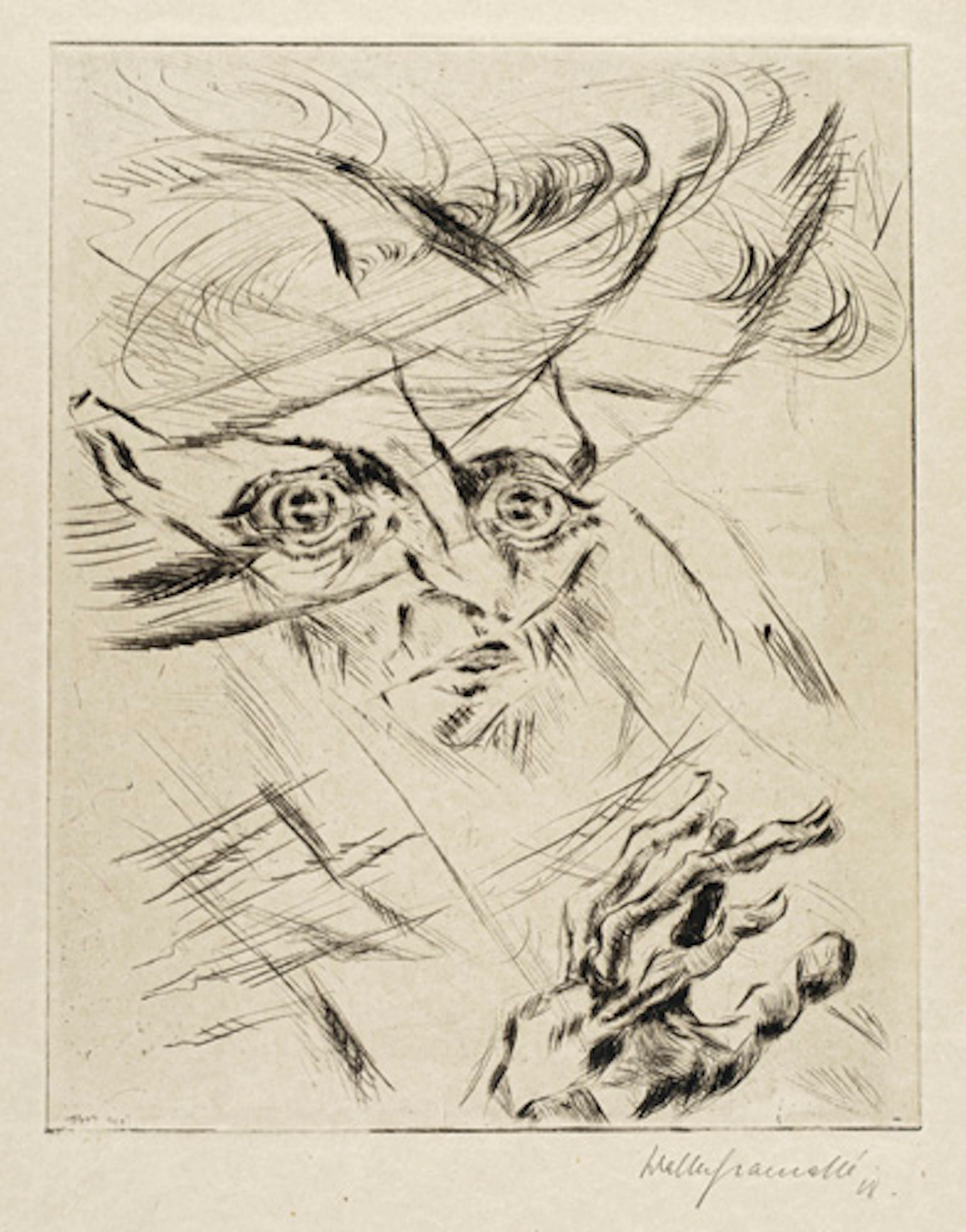 286 Walter Gramatté "Die große Angst". 1918.