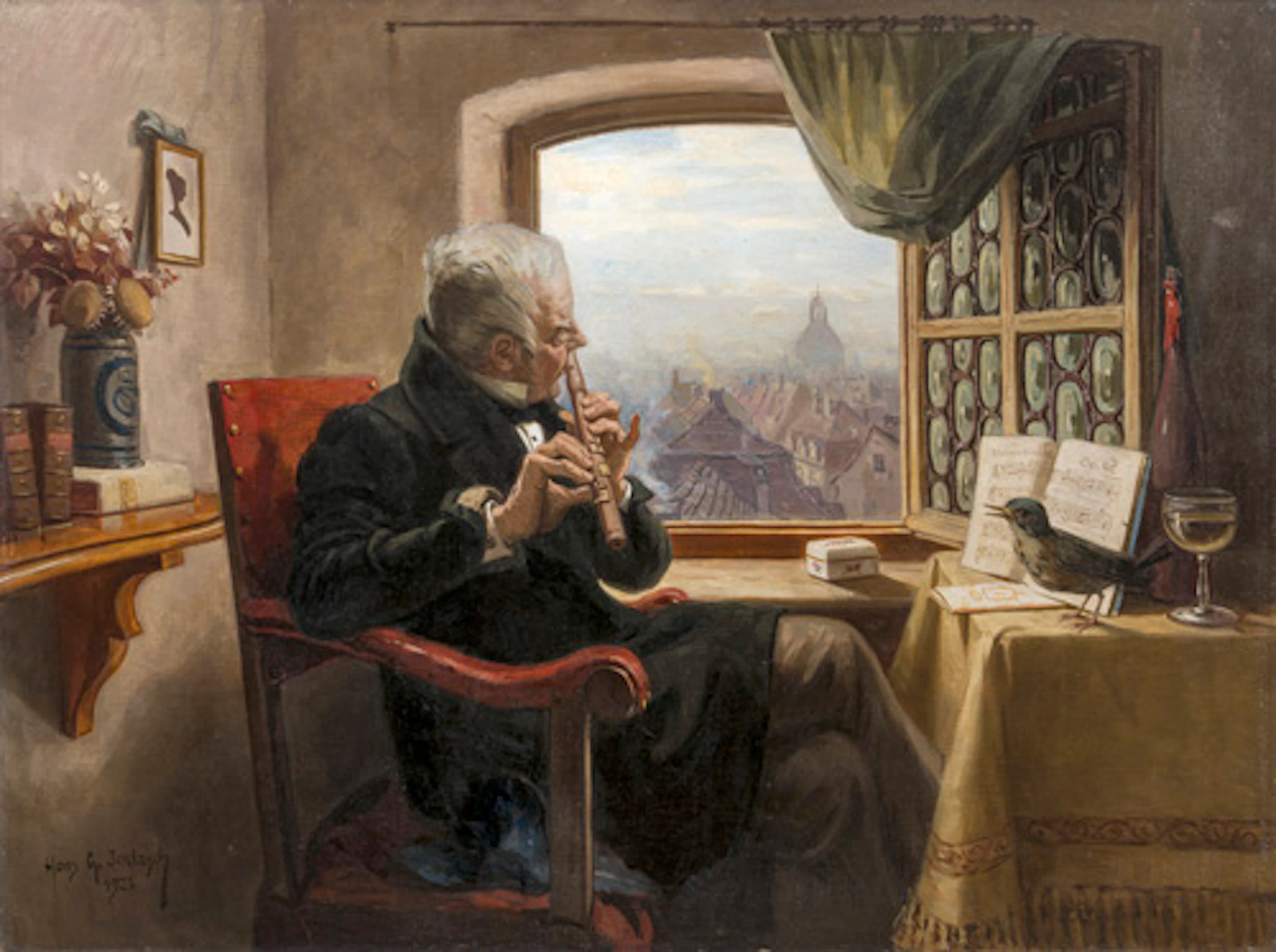 061 Hans Gabriel Jentzsch "Duett über den Dächern von Dresden". 1921.
