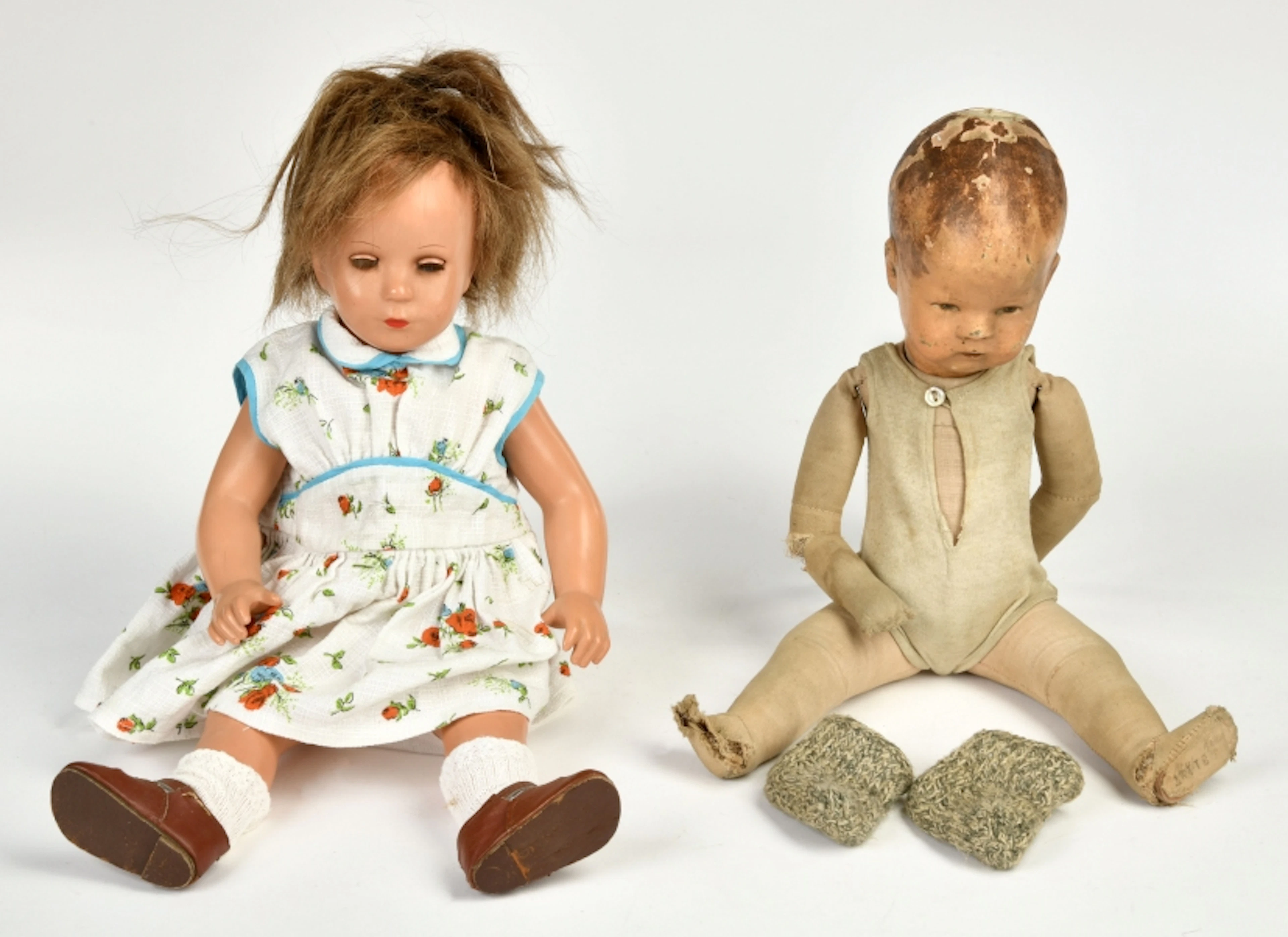 Käthe Kruse und Schildkröt, 2 Puppen