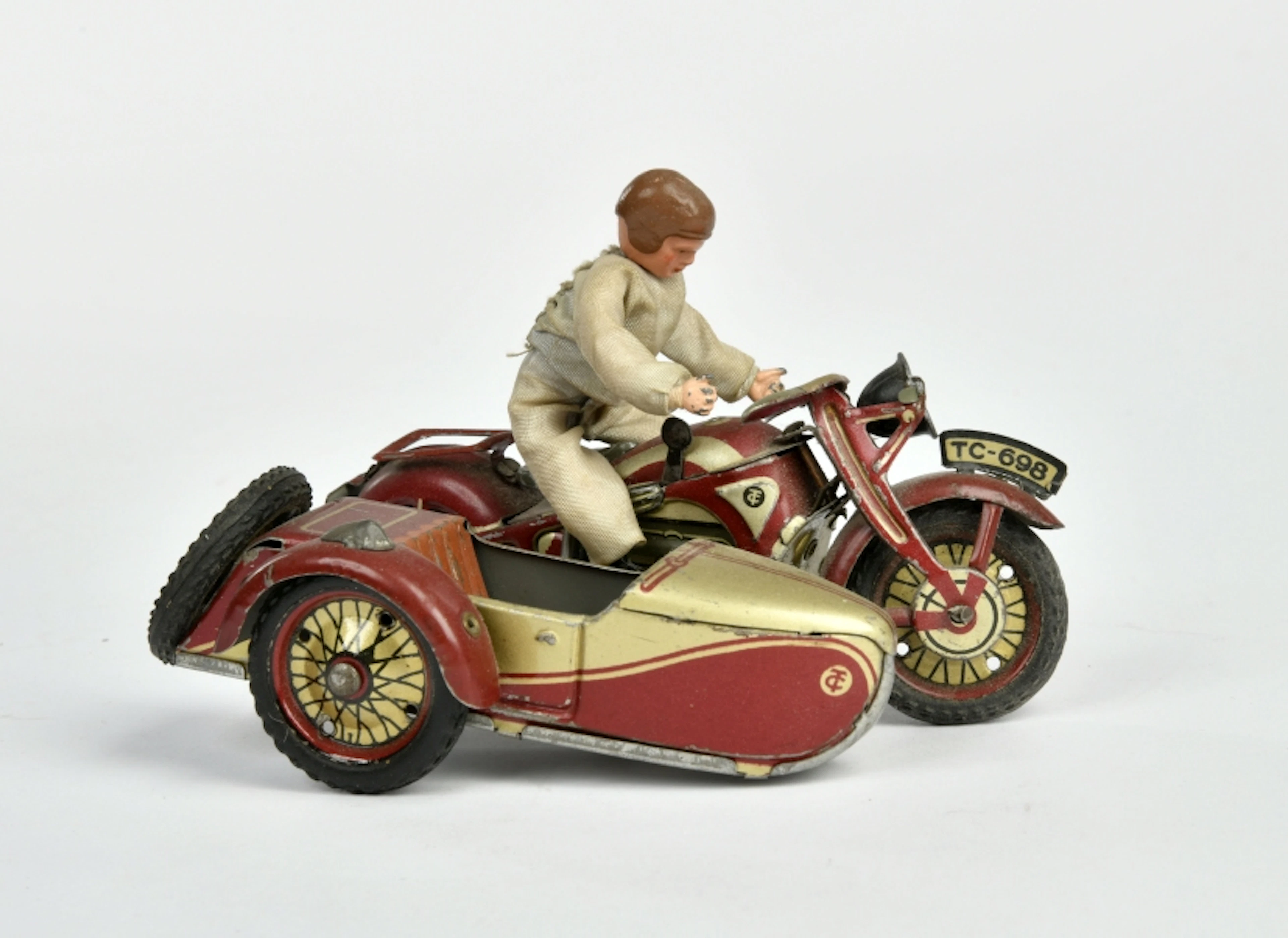 Tippco, Motorrad 698 mit Seitenwagen und Figur