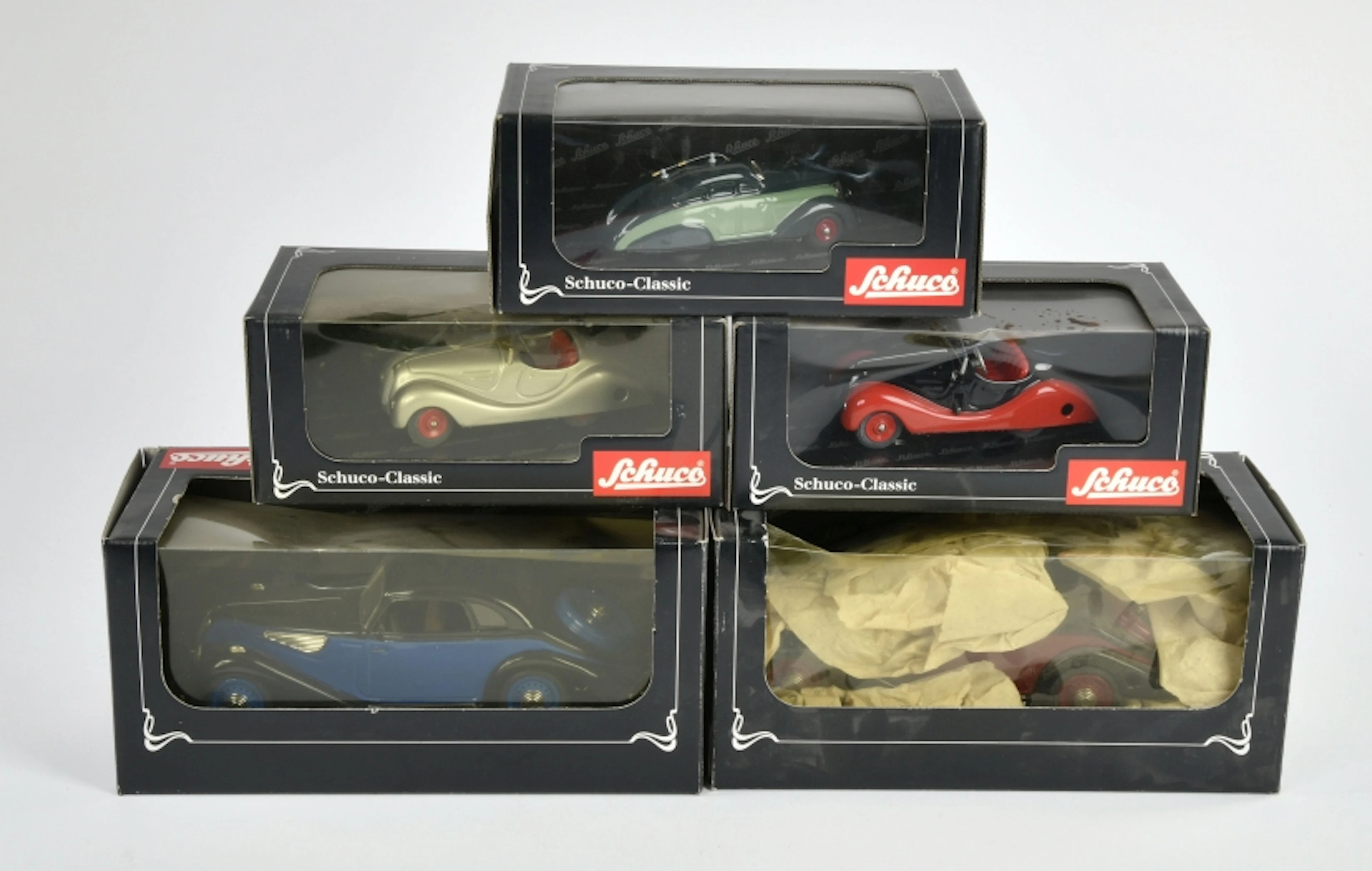 Schuco, 5 Replika Modelle, Radio Auto u.a.
