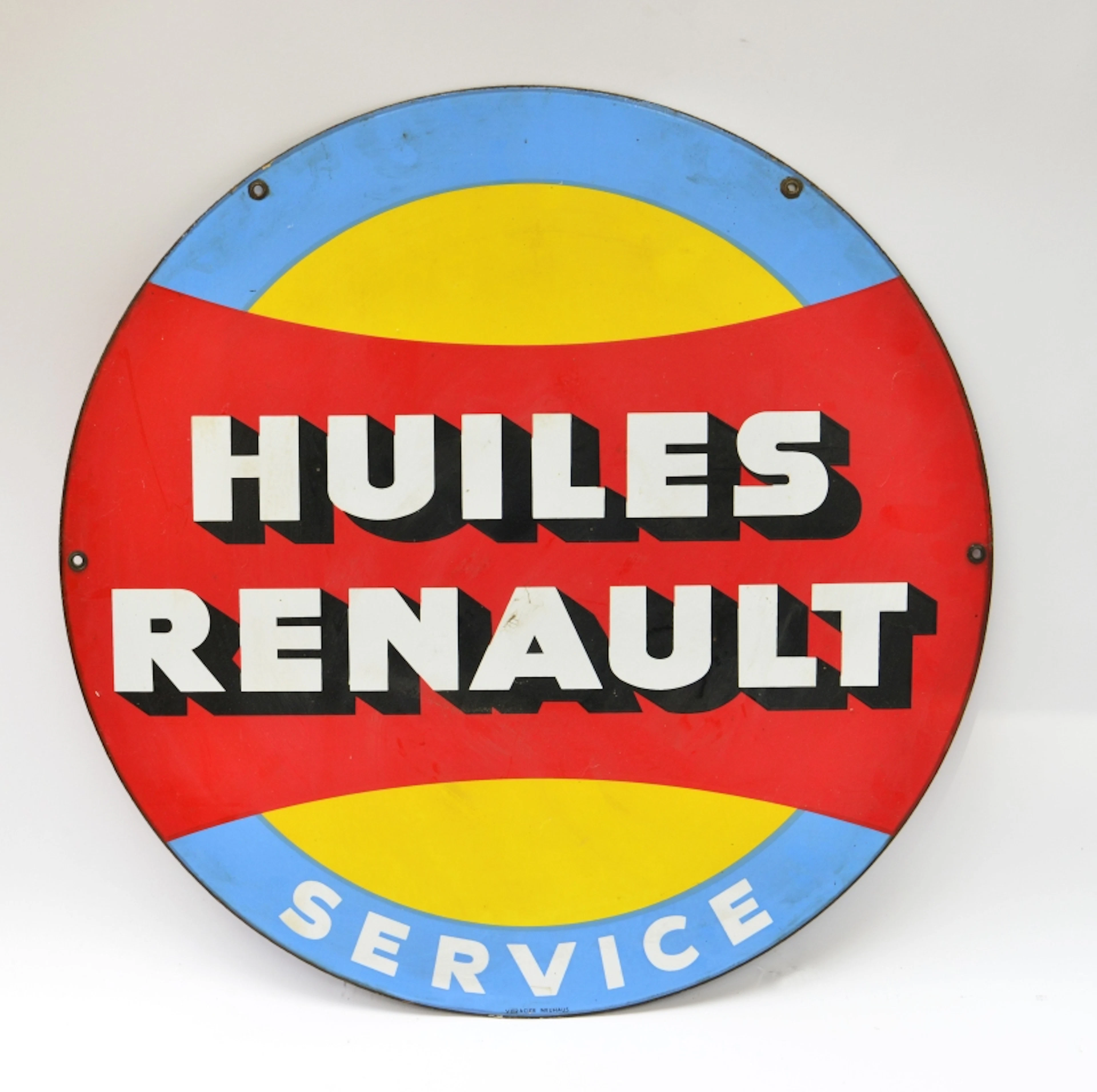 Huiles Renault Service, Emailschild