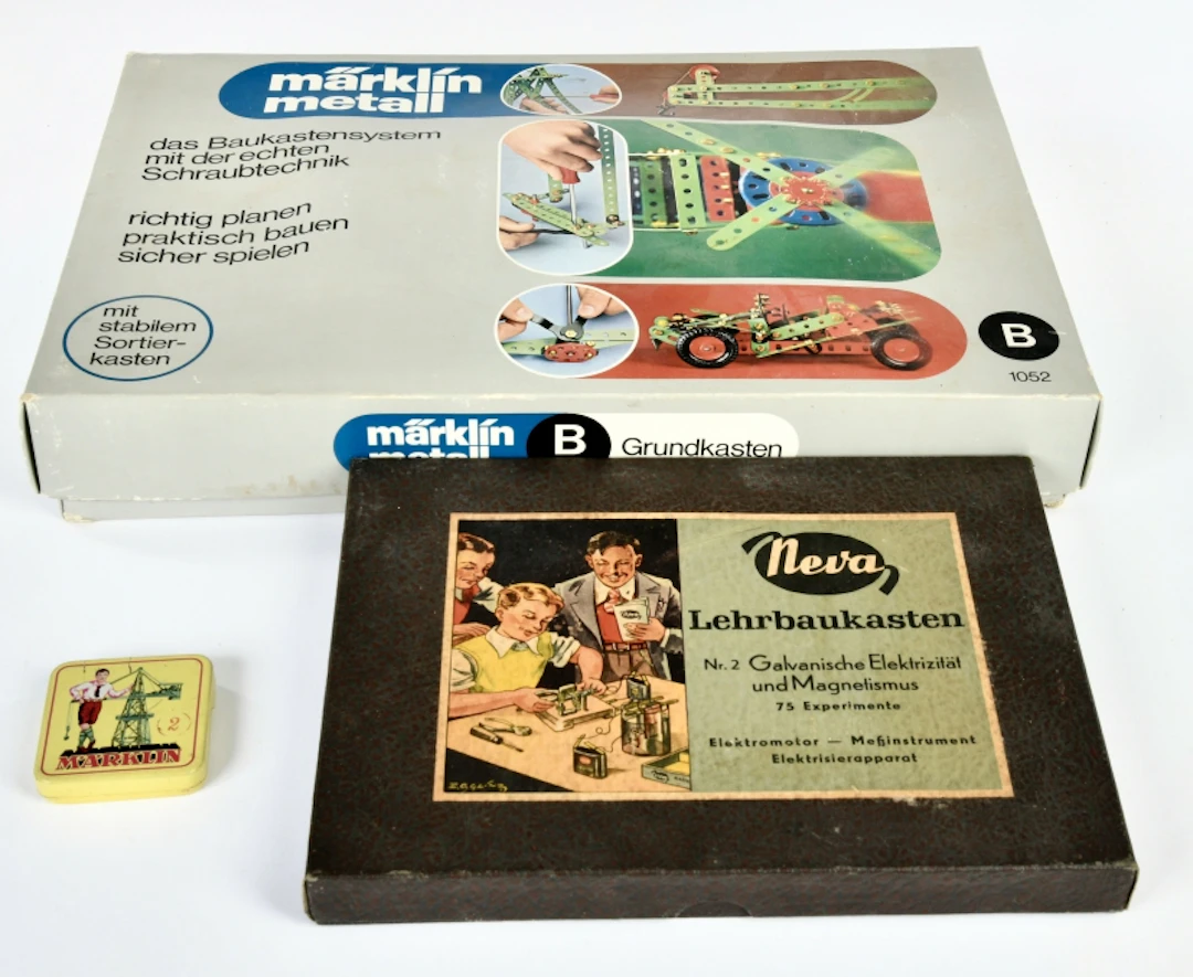 Märklin Metall Grundkasten 1052 B & Experimentier Lehrbaukasten
