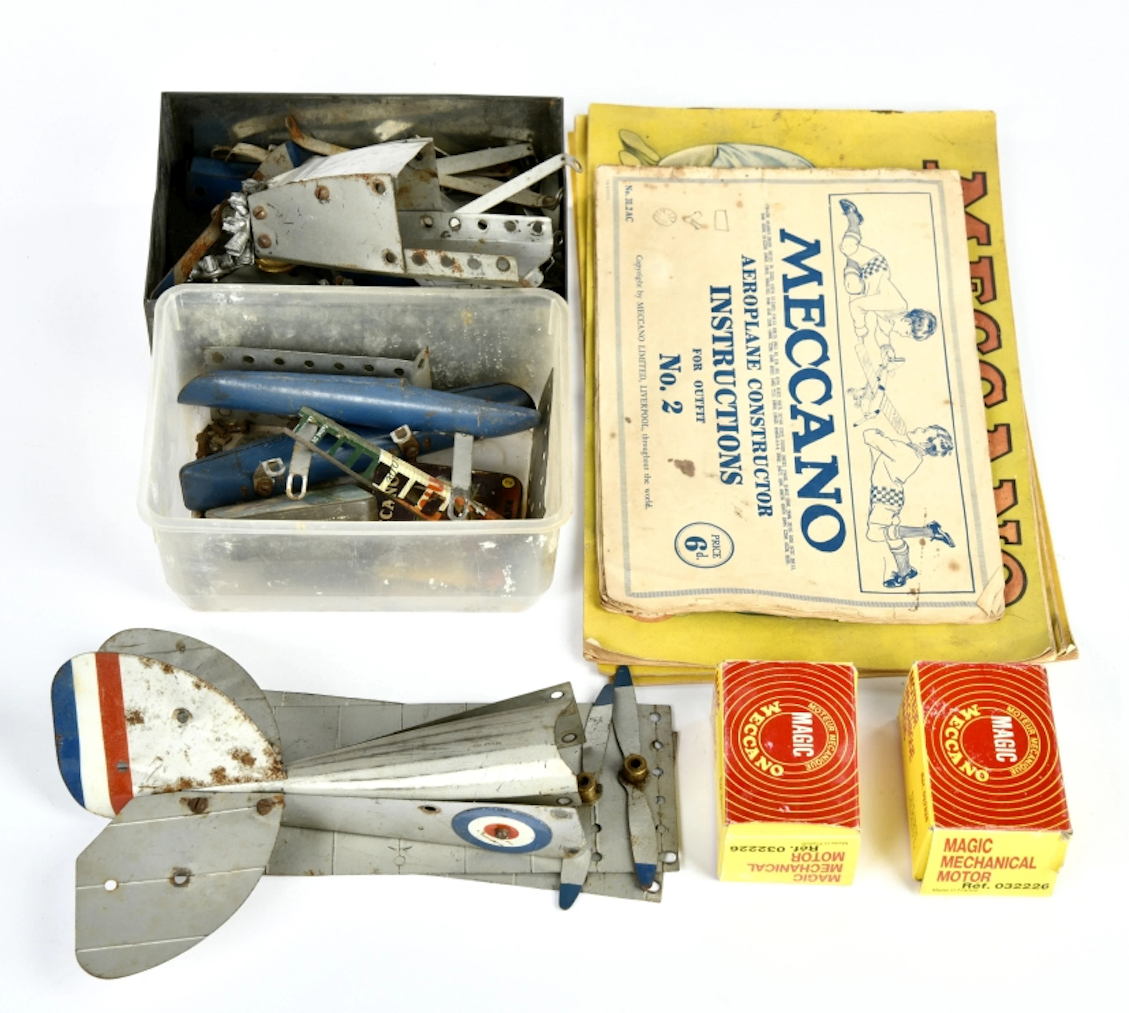 Meccano, Baukasten Teile, für Flugzeug u.a.
