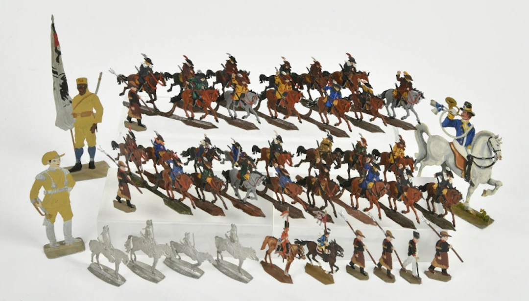 Berliner Zinnfiguren, Husaren u.a.