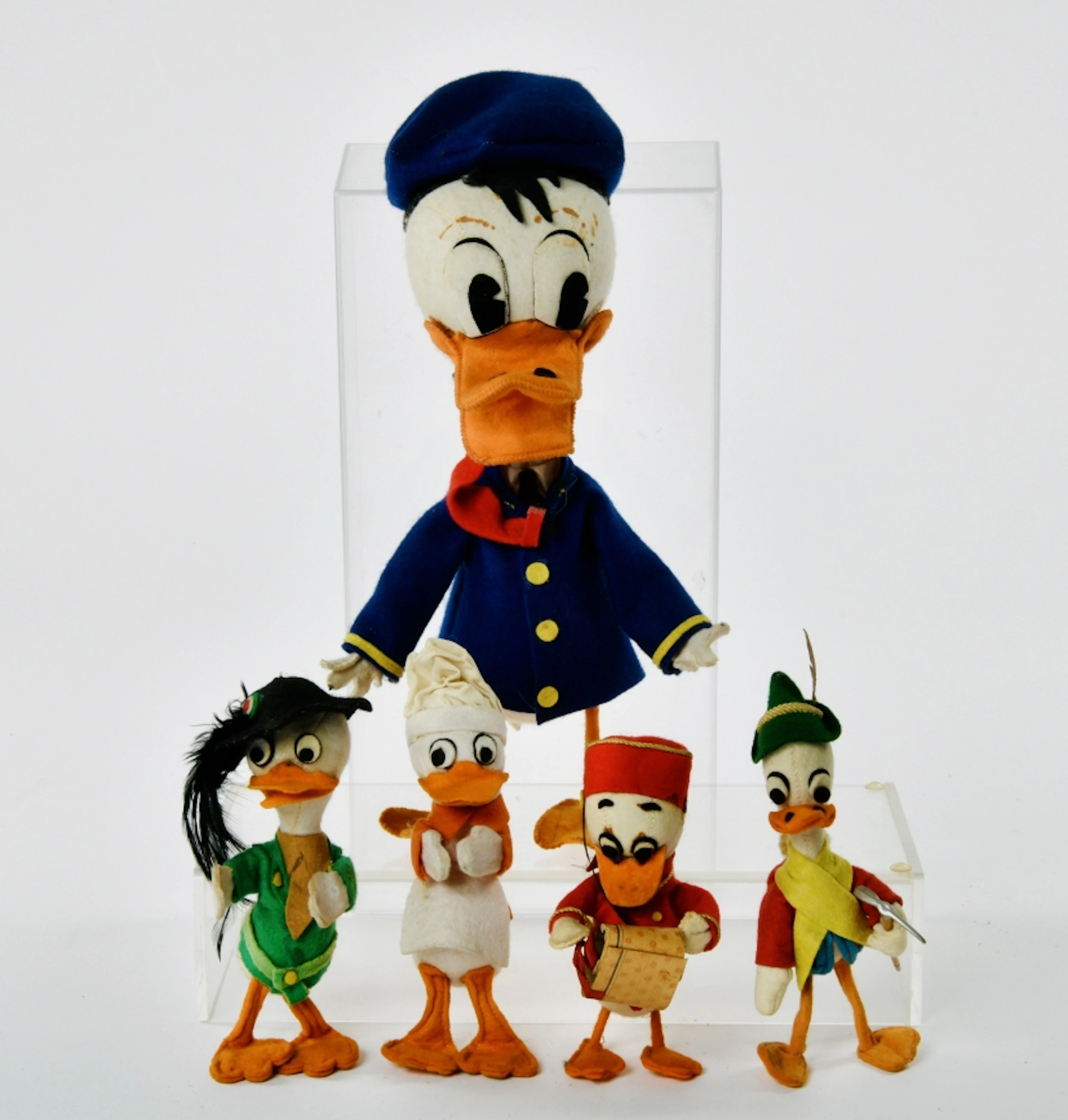 5 Donald Duck Filz-Puppen