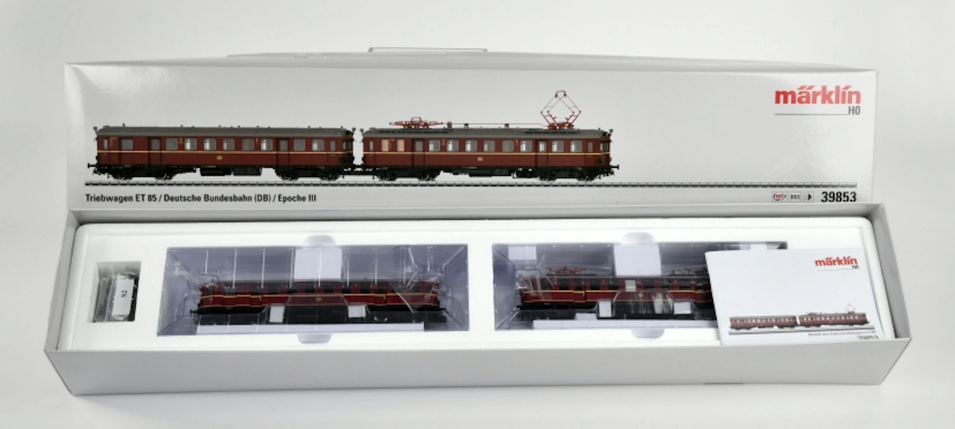 Märklin, 39853 Elektrischer Triebwagen ET 85 mit Steuerwagen ES 85