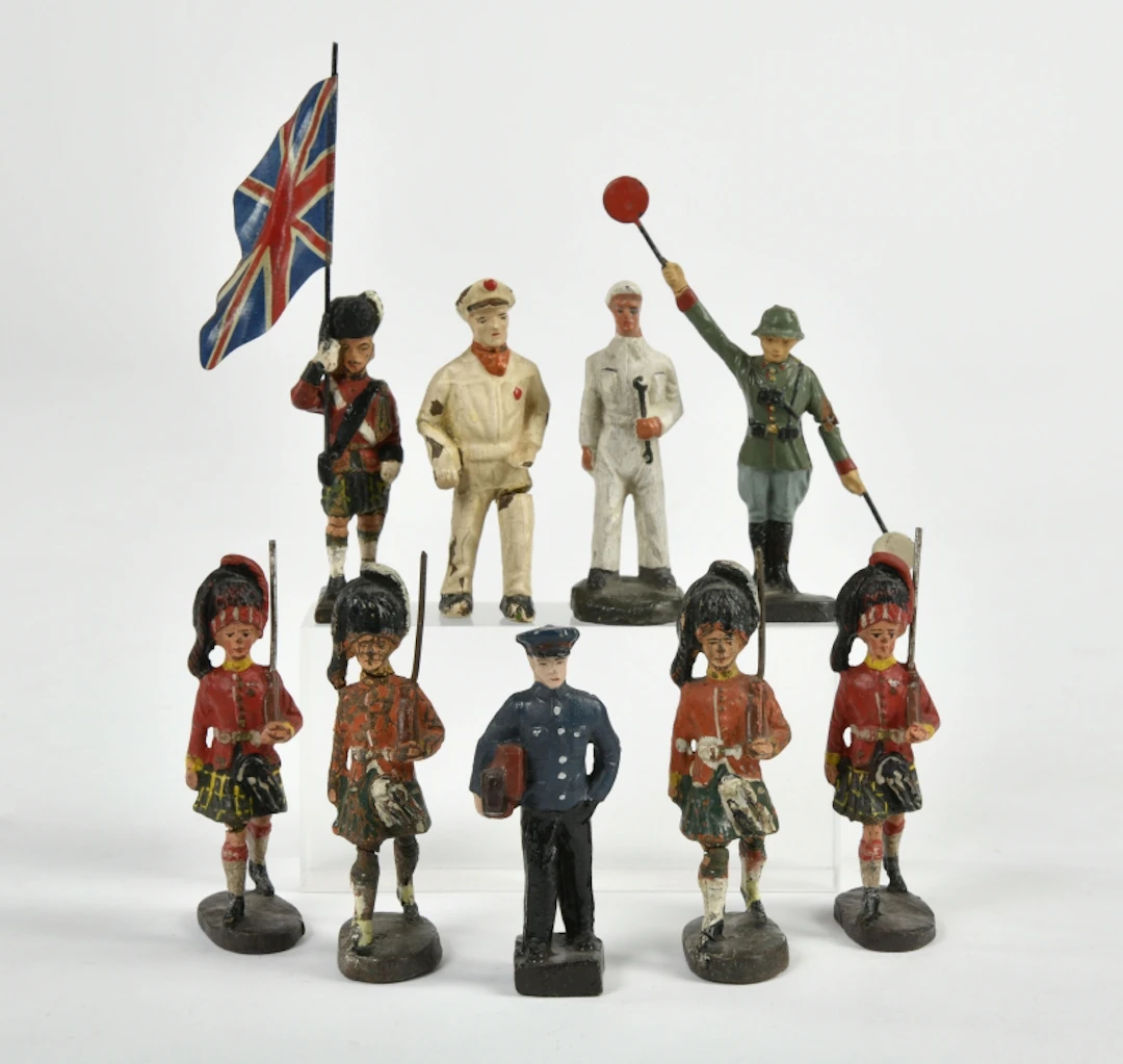 Elastolin u.a., 7 cm Figuren, Arnold Takwart u.a.