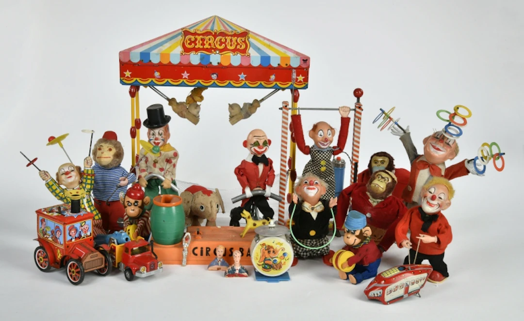 Clowns, Carl Tiere, Zirkus Spielzeug