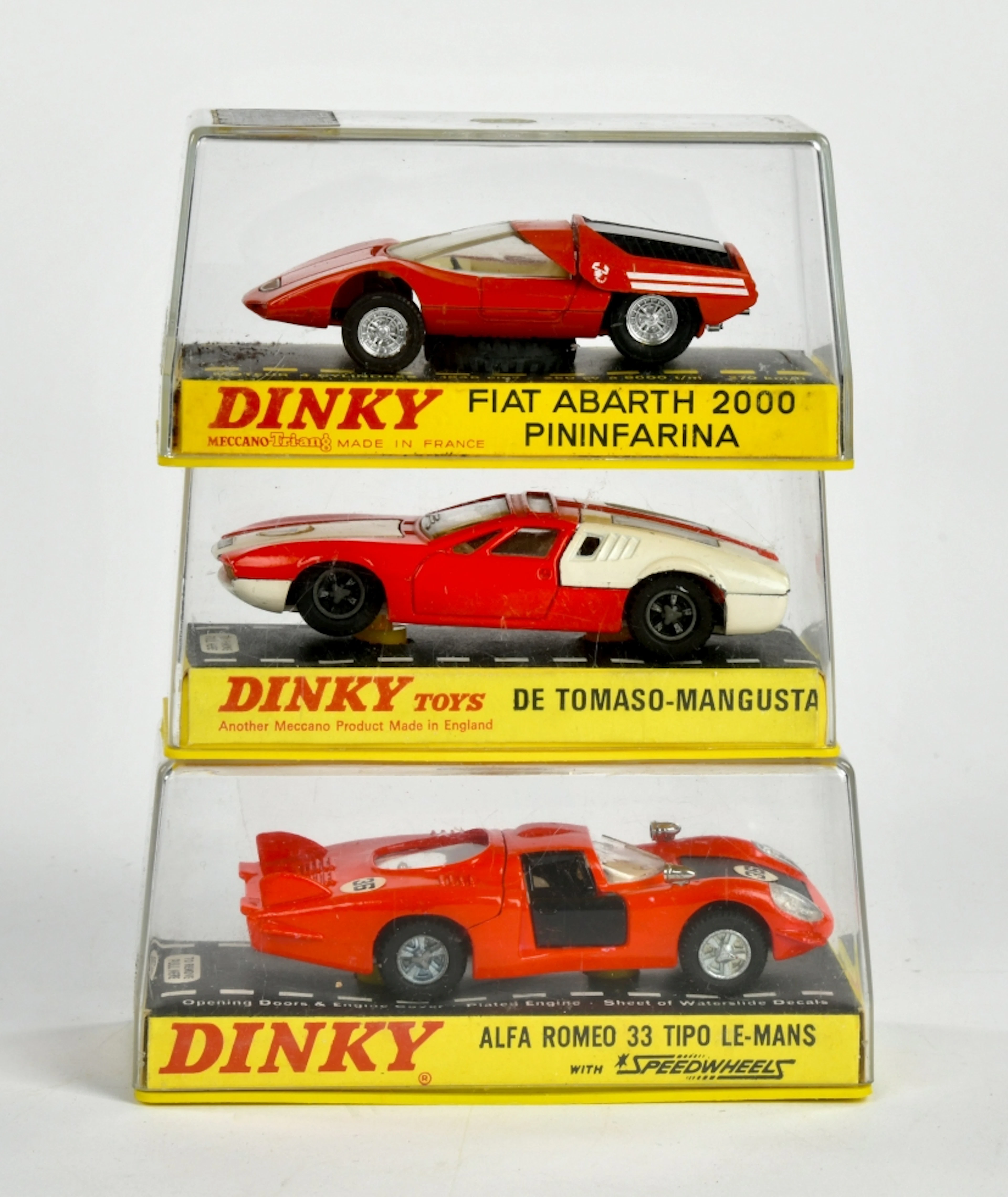 Dinky Toys, Fiat, De Tomaso, Alfa Romeo