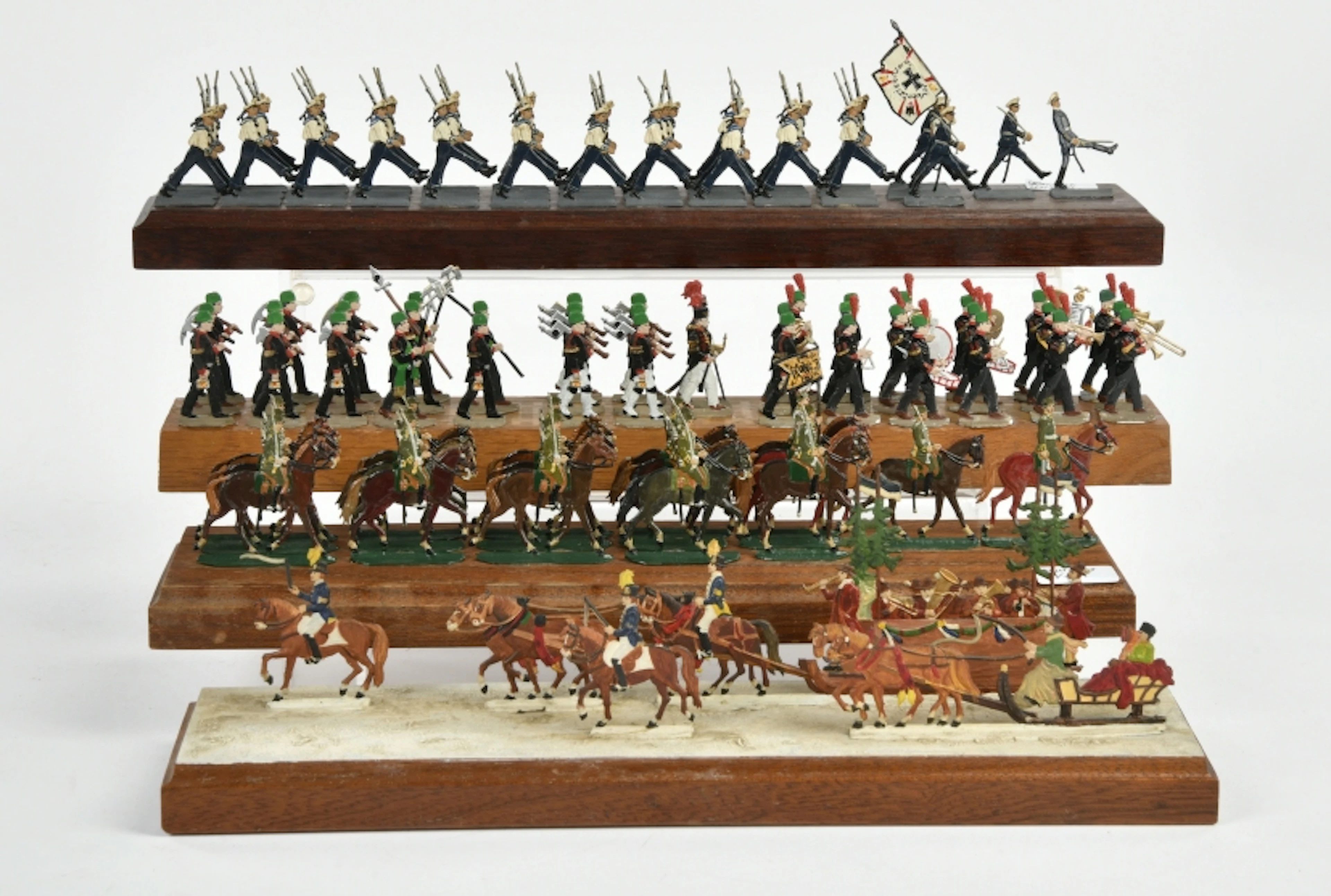 Zinnfiguren, 4 Marschkapellen
