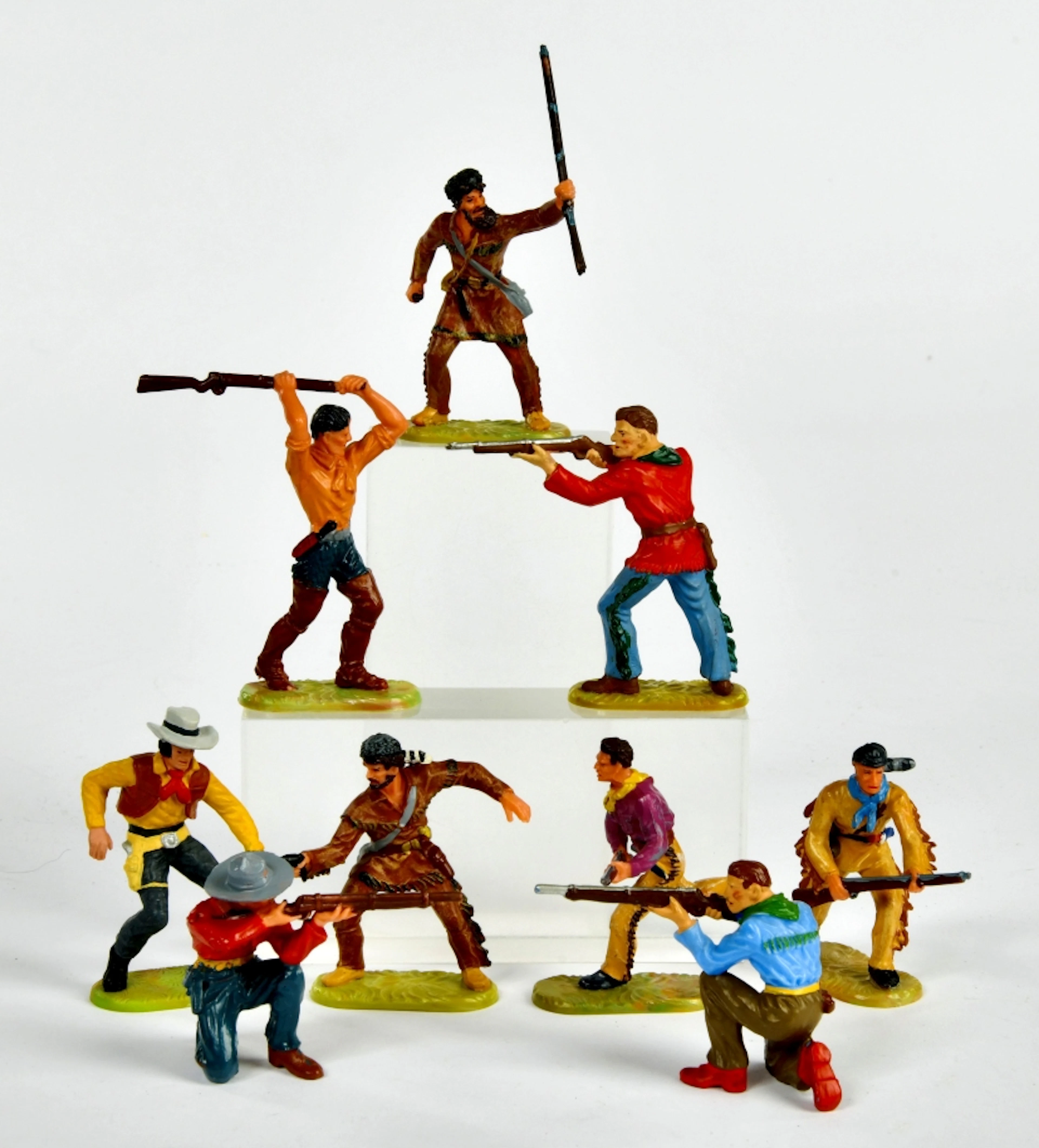 Elastolin (1 x Preiser), 9 Cowboys