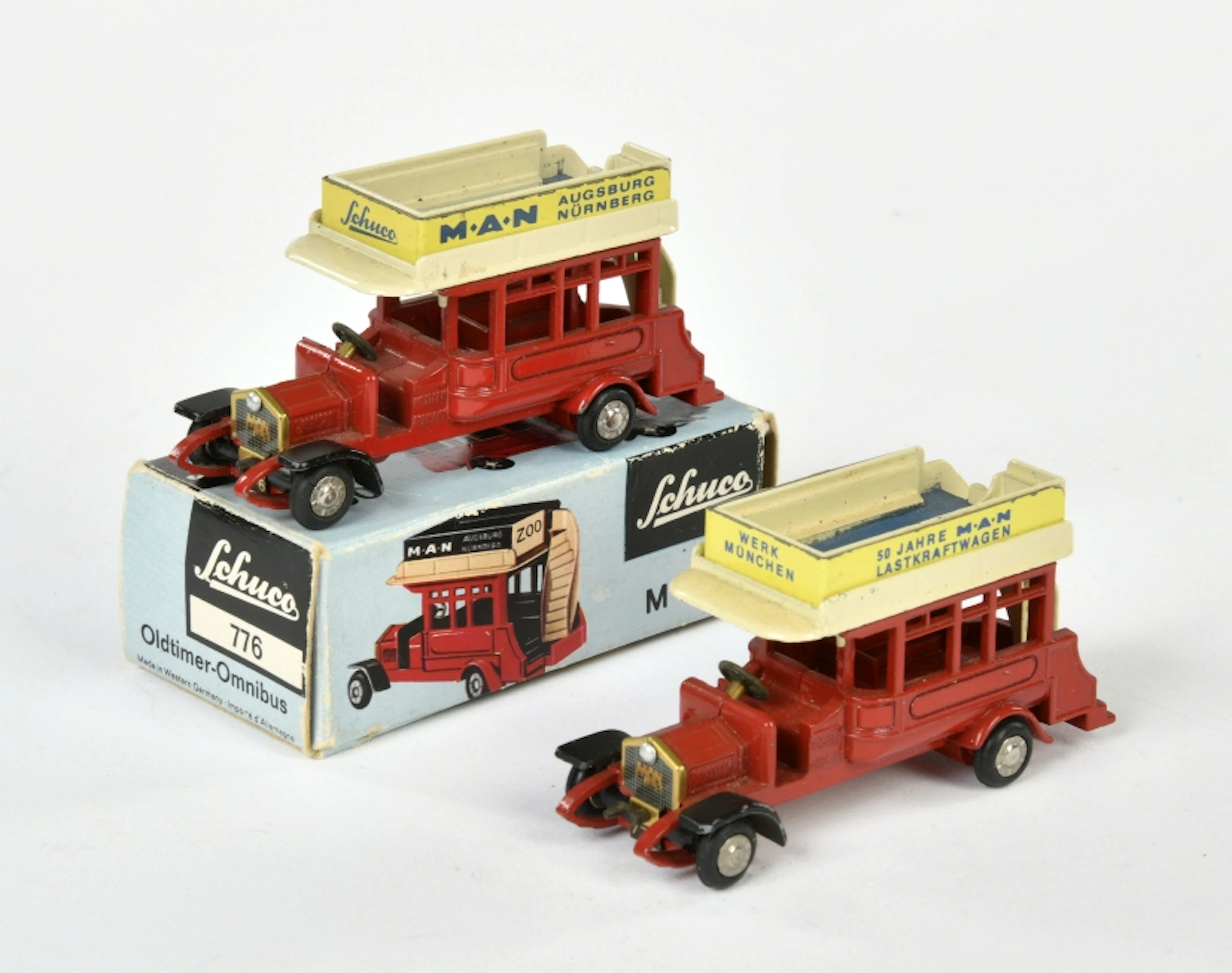 Schuco, Piccolo 2x 776 Oldtimer Omnibus