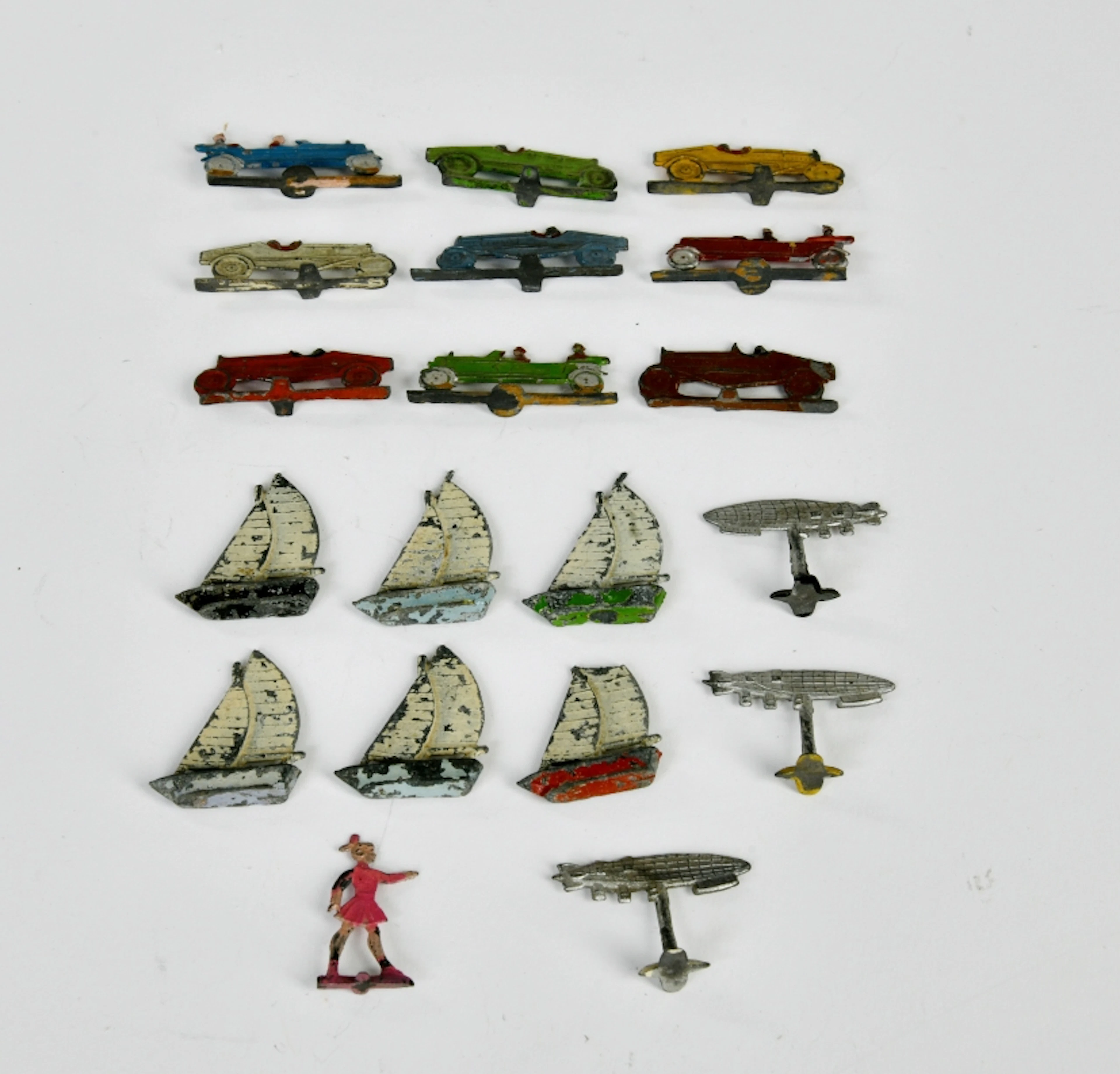 19 Zinn-Spielfiguren für alte Spiele