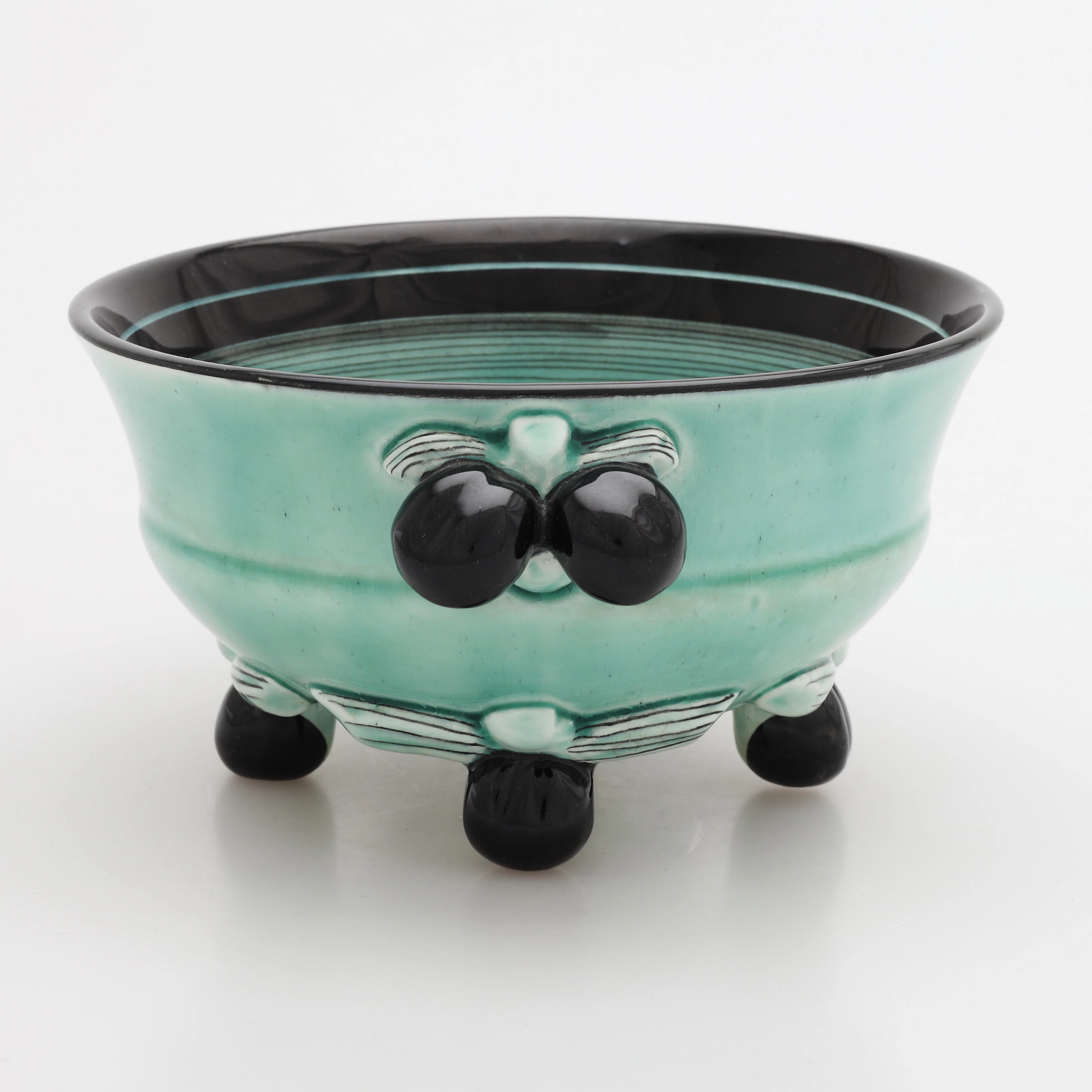 ILSE CLAESSON. Skål, flintgods, art deco, Rörstrand, 1930-tal.