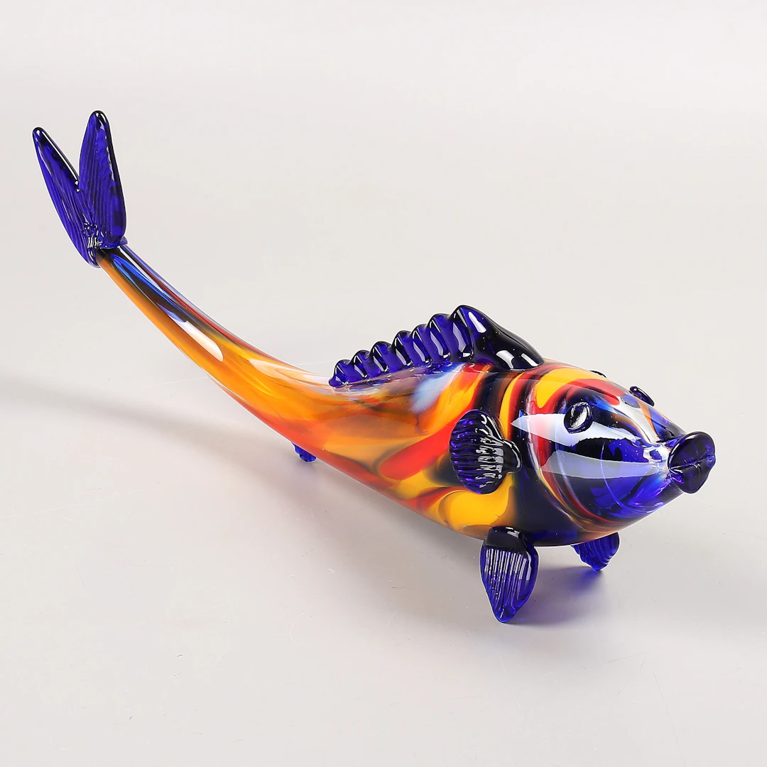 FIGURIN, fisk, glas, 1900/2000-tal.