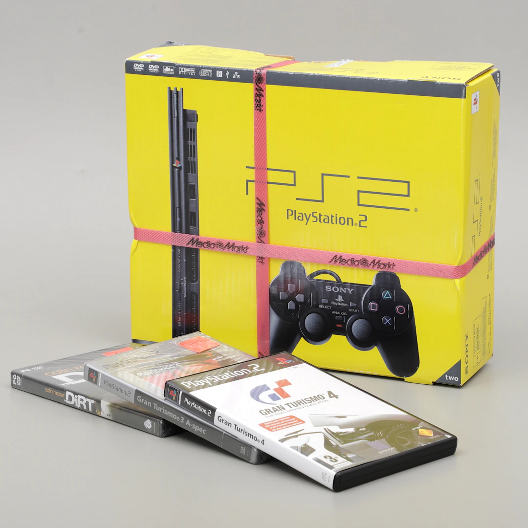 PLAYSTATION PS2 MED SPEL, 2000-talets början.