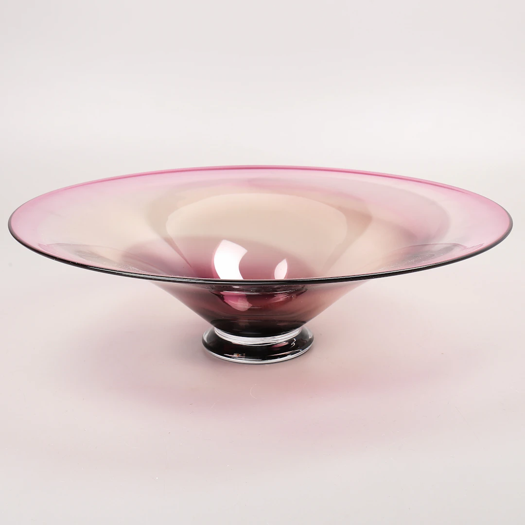 VAS VITRIUM. Skål, glas, unik, signerad.