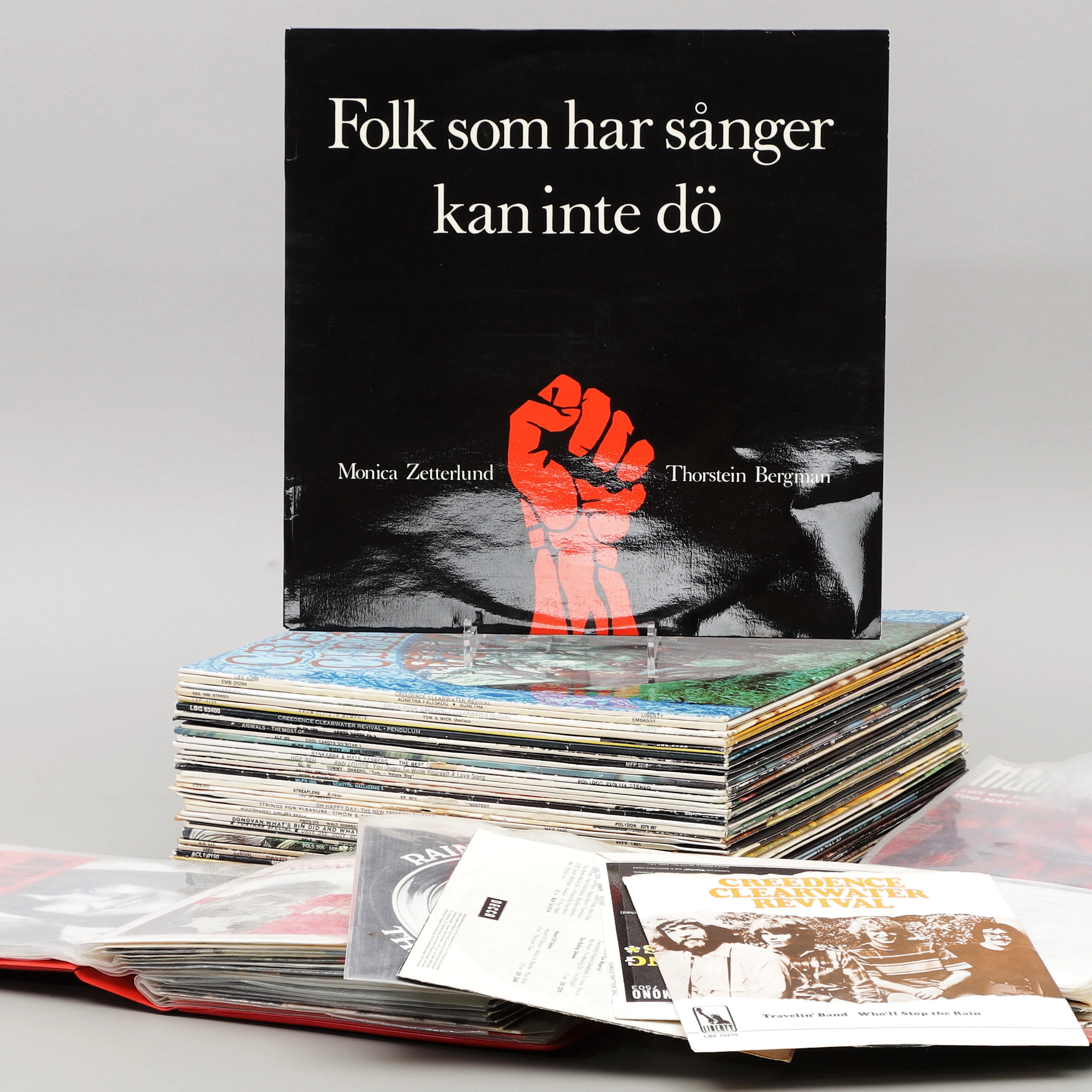 VINYLSKIVOR, ca 80 st LP/EP/singlar, 1900-talets andra hälft.