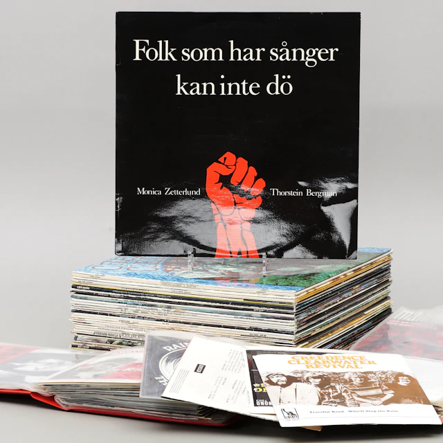VINYLSKIVOR, ca 80 st LP/EP/singlar, 1900-talets andra hälft.